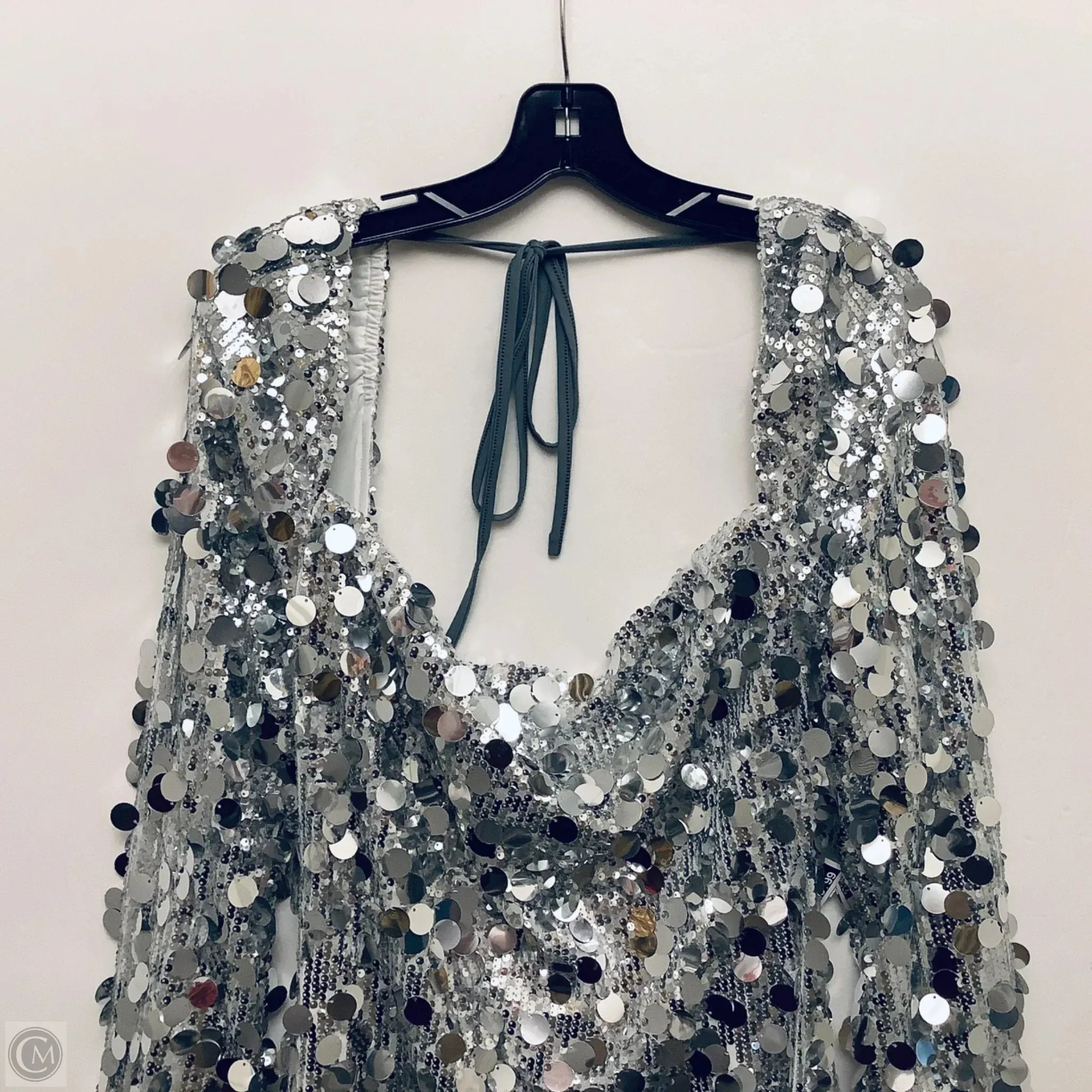 Dress Party Short By Clothes Mentor In Silver, Size: Xxl