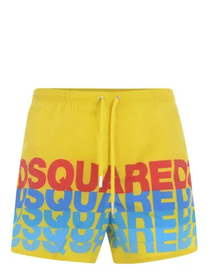 Dsquared2 Logo Printed Mid-Rise Swim Shorts