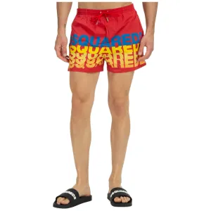 Dsquared2 Logo Printed Mid-Rise Swim Shorts
