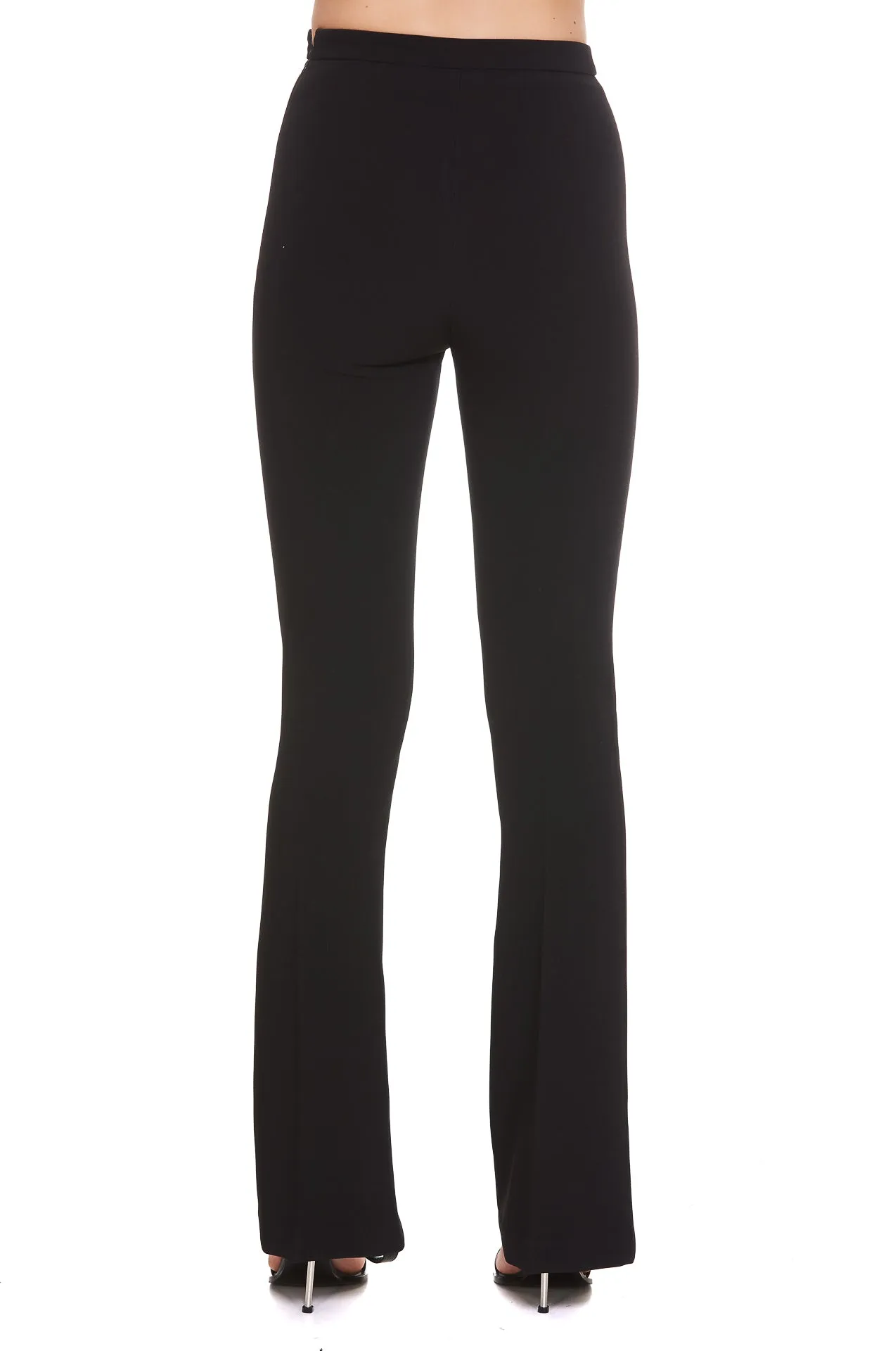 Elisabetta Franchi Button-Detailed High-Waisted Pants