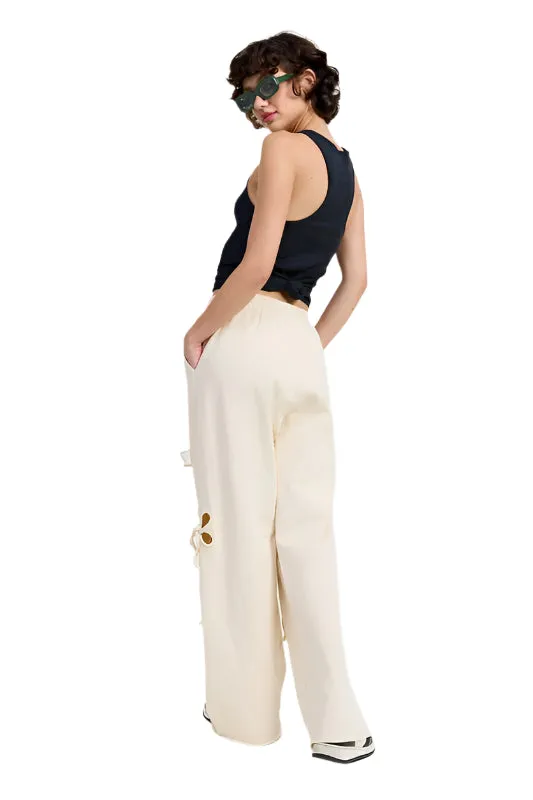 Emory Park FRENCH TERRY PANTS WITH CUTOUT DETAIL