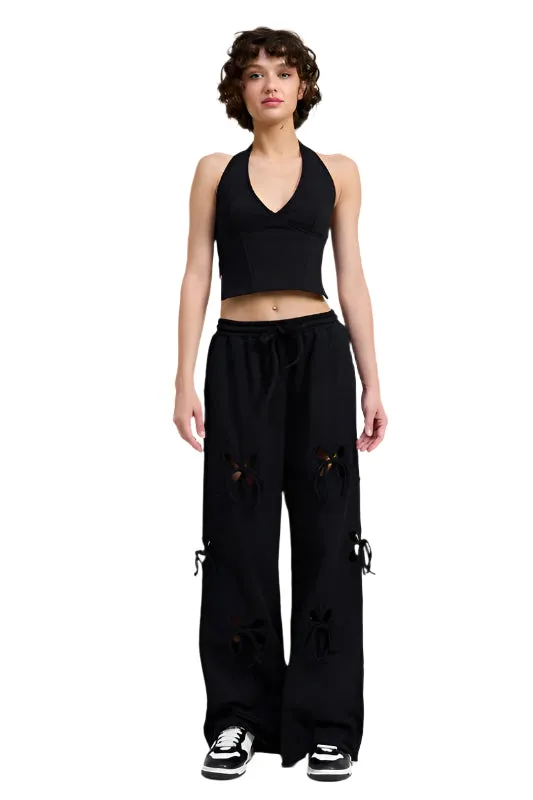 Emory Park FRENCH TERRY PANTS WITH CUTOUT DETAIL