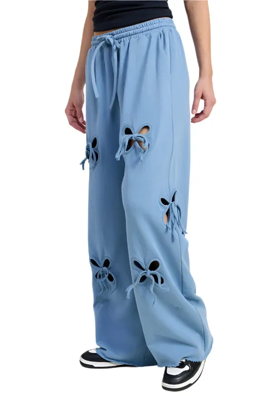 Emory Park FRENCH TERRY PANTS WITH CUTOUT DETAIL