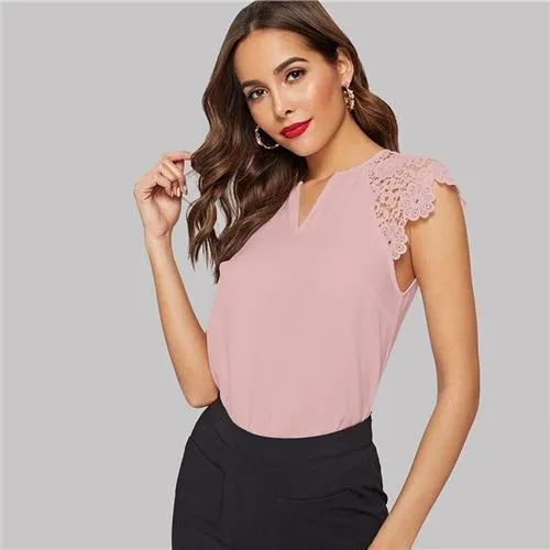 Green Pink White Summer V Neck Solid Raglan Sleeve Casual Womens Tops And Blouses