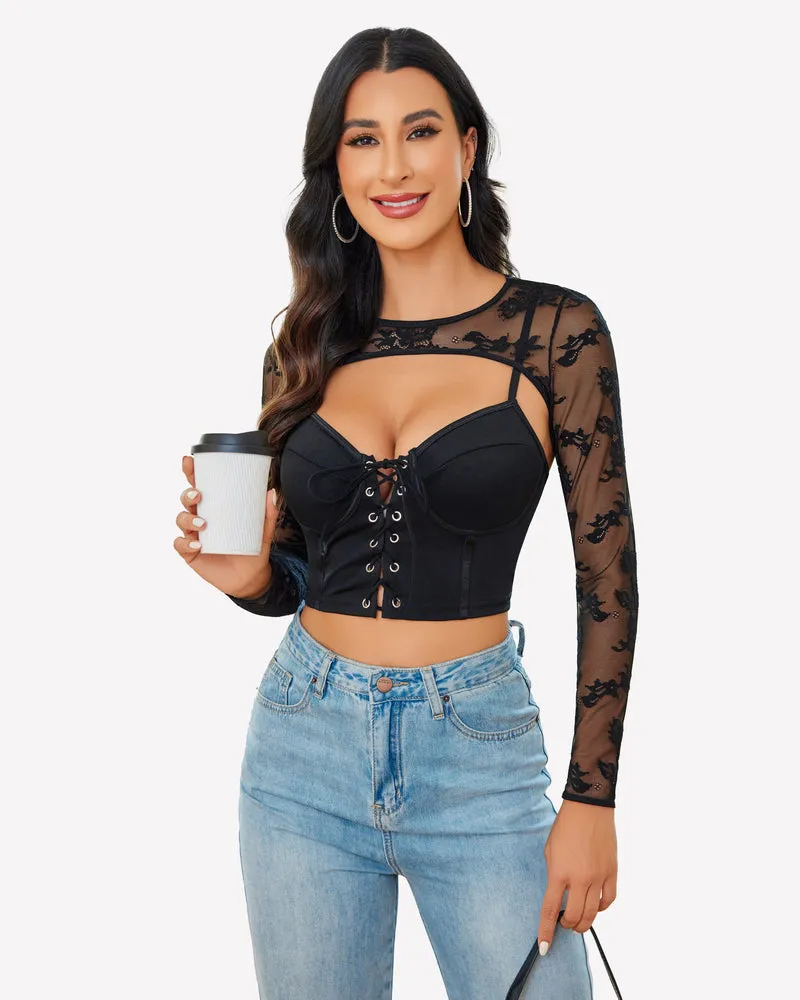 Lace Cami Top with Shrug