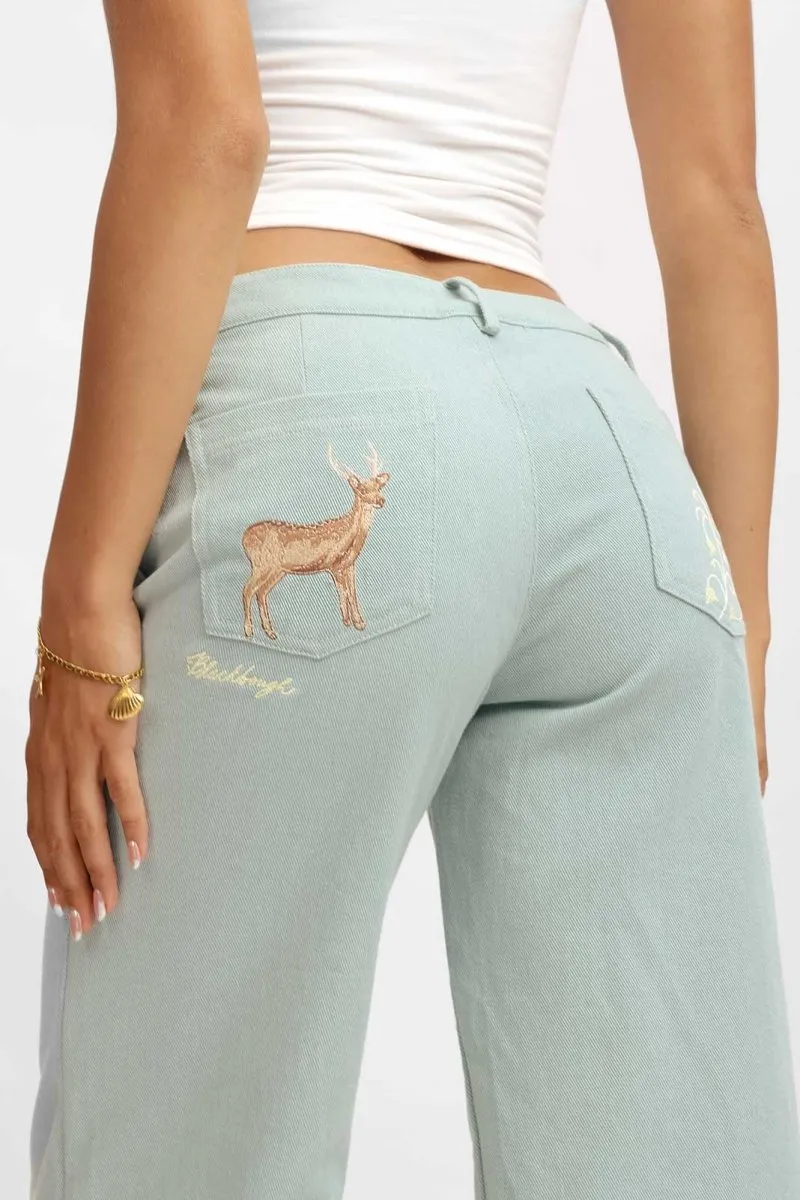 Lauren Embroidered Pants / Enchantment FINAL SALE