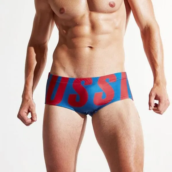 Letters Swimwear Men Beach Shorts Man Bathing Wear Brief Sunga Summer Swim Short Swimming Briefs Sexy Boxer Swimsuit Bathingsuit