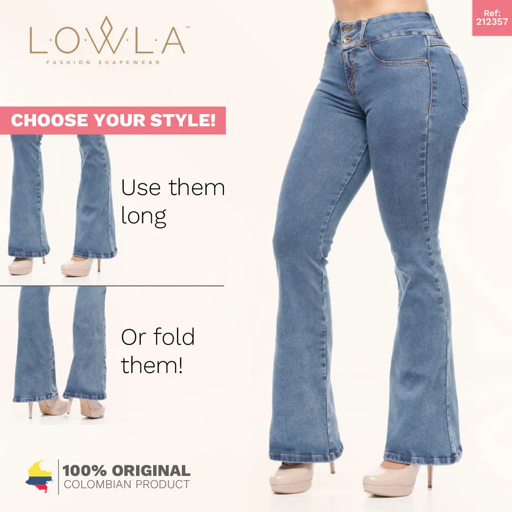 LOWLA 212357 | Regular Rise Butt Lift Flare Colombian Jeans with Removable Pads