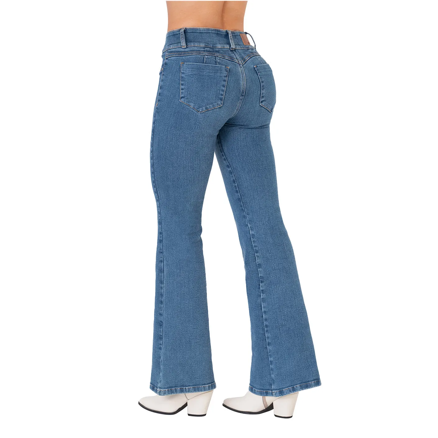 LOWLA 212357 | Regular Rise Butt Lift Flare Colombian Jeans with Removable Pads