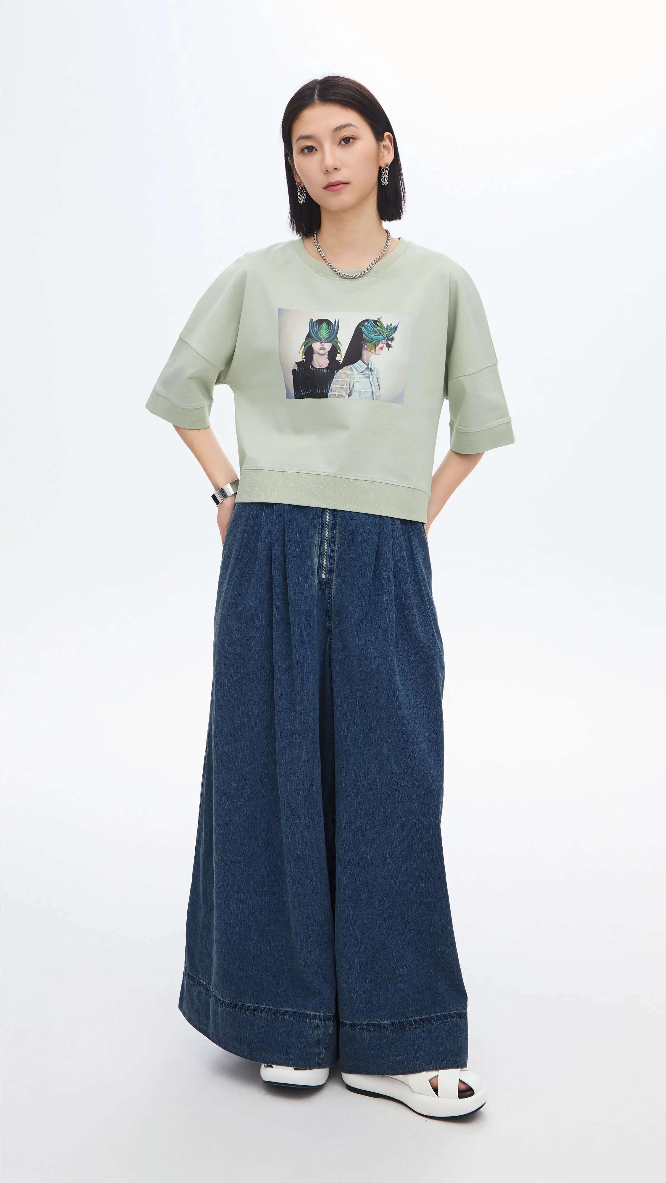 Mariko Enomoto Printed Puff-Sleeve Tee