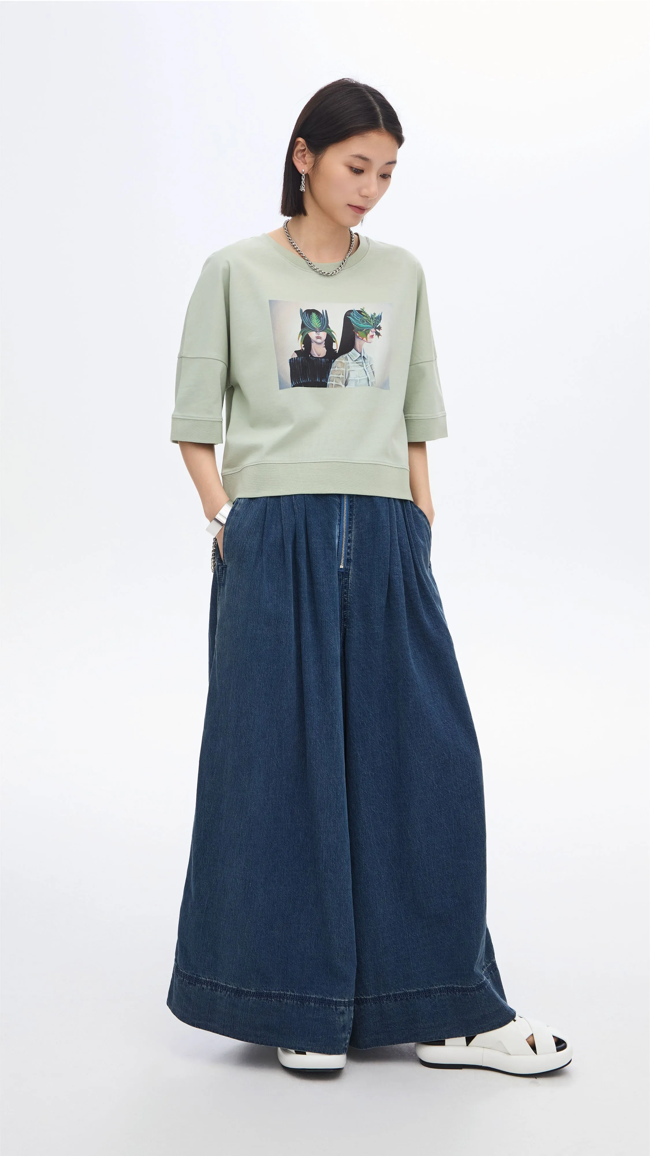 Mariko Enomoto Printed Puff-Sleeve Tee