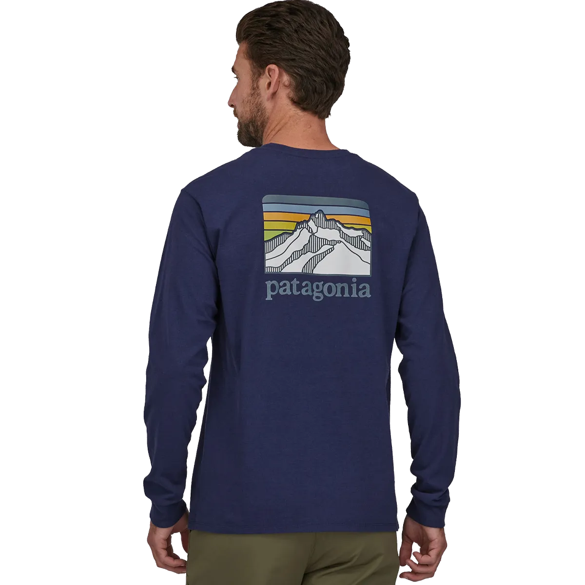 Men's Long-Sleeved Line Logo Ridge Responsibili-Tee