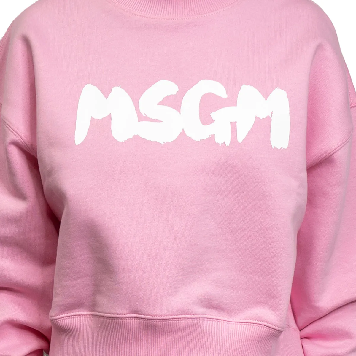 Msgm Brush Print Sweatshirt Pink