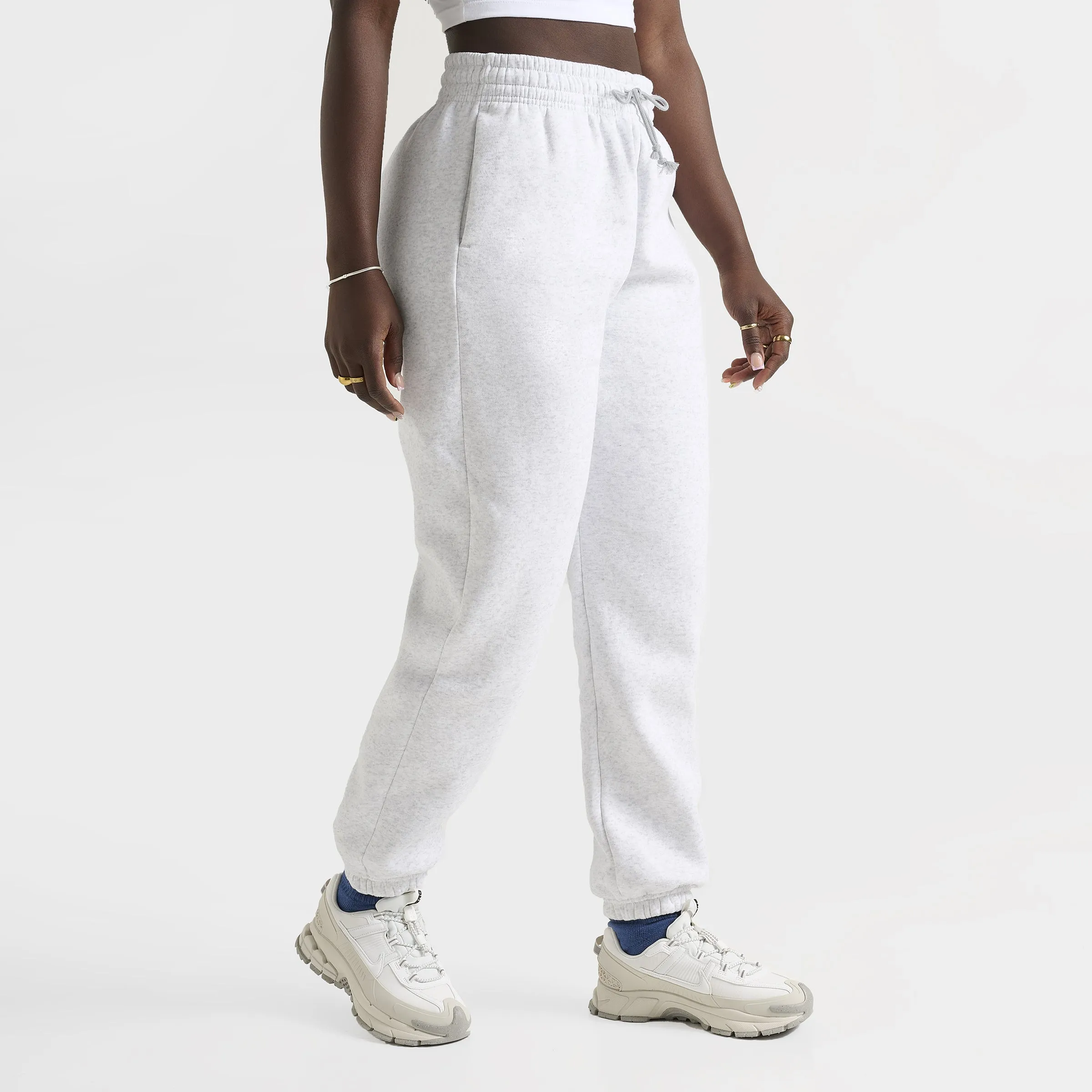 Nike Sportswear Women's Phoenix Fleece High-Rise Oversized Pants Birch Heather / Deep Royal Blue