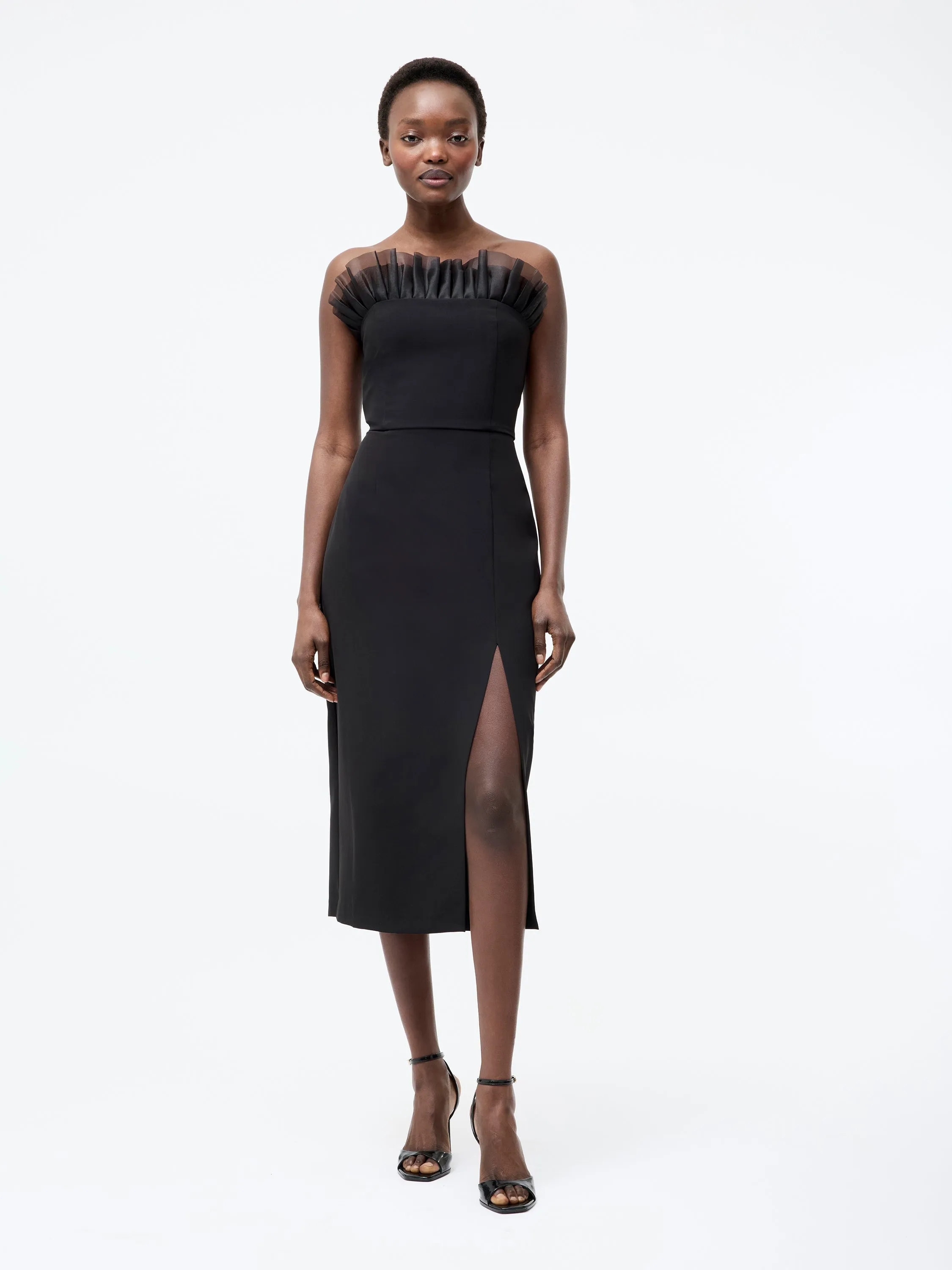 Organza Mix Frill Dress