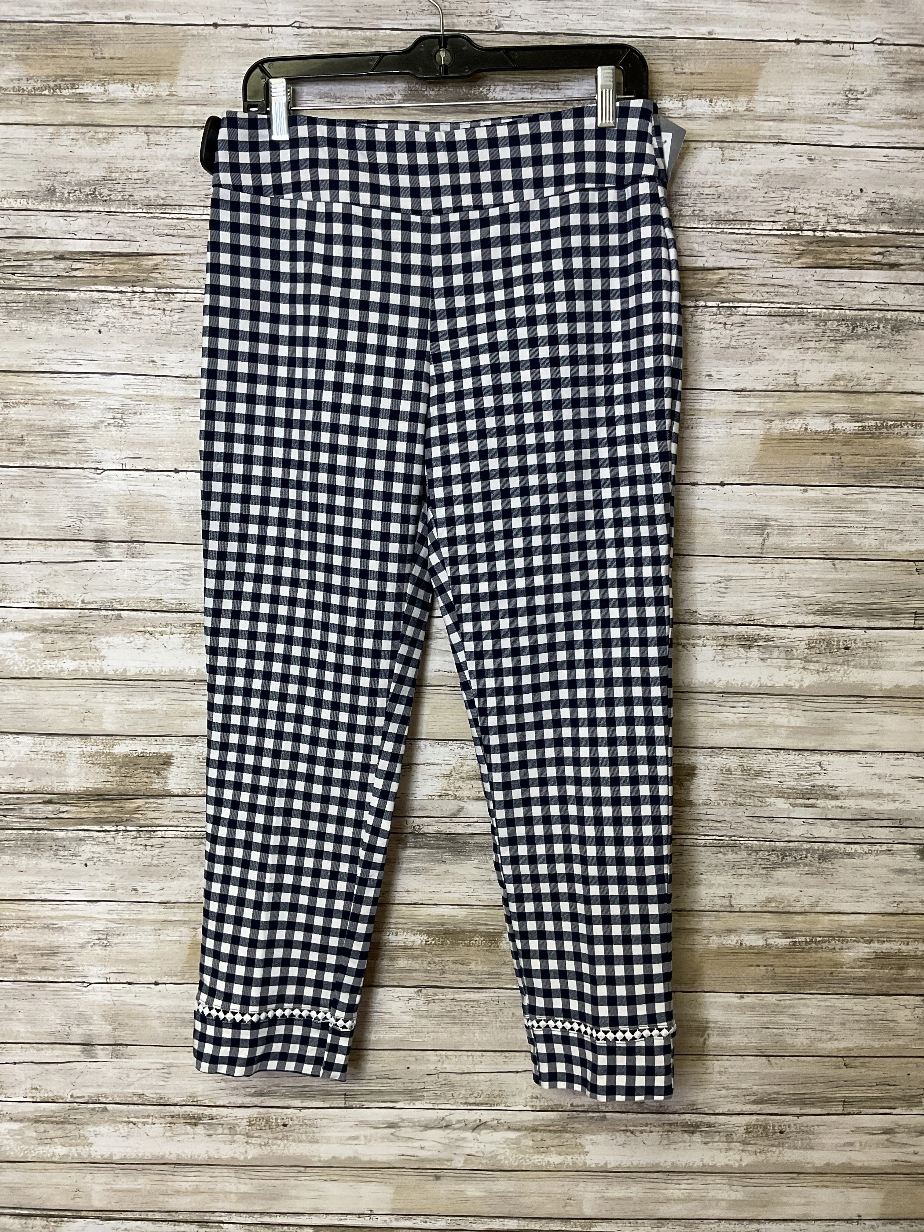 Pants Chinos & Khakis By Crown And Ivy In Blue & White, Size:8P