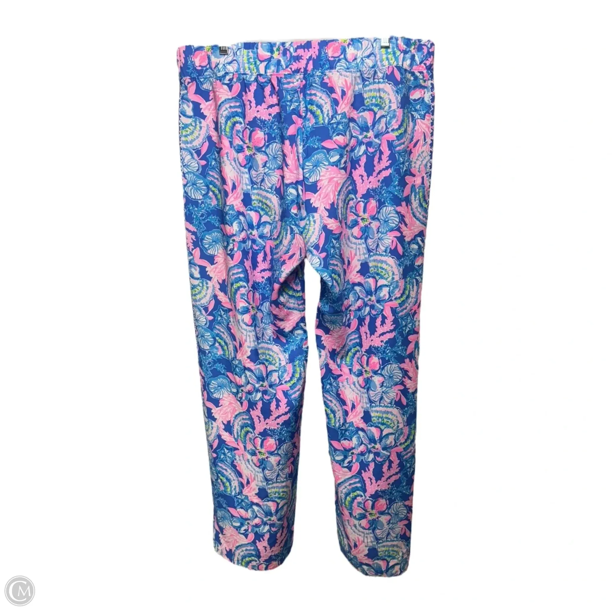 Pants Designer By Lilly Pulitzer In Blue & Pink, Size: Xl
