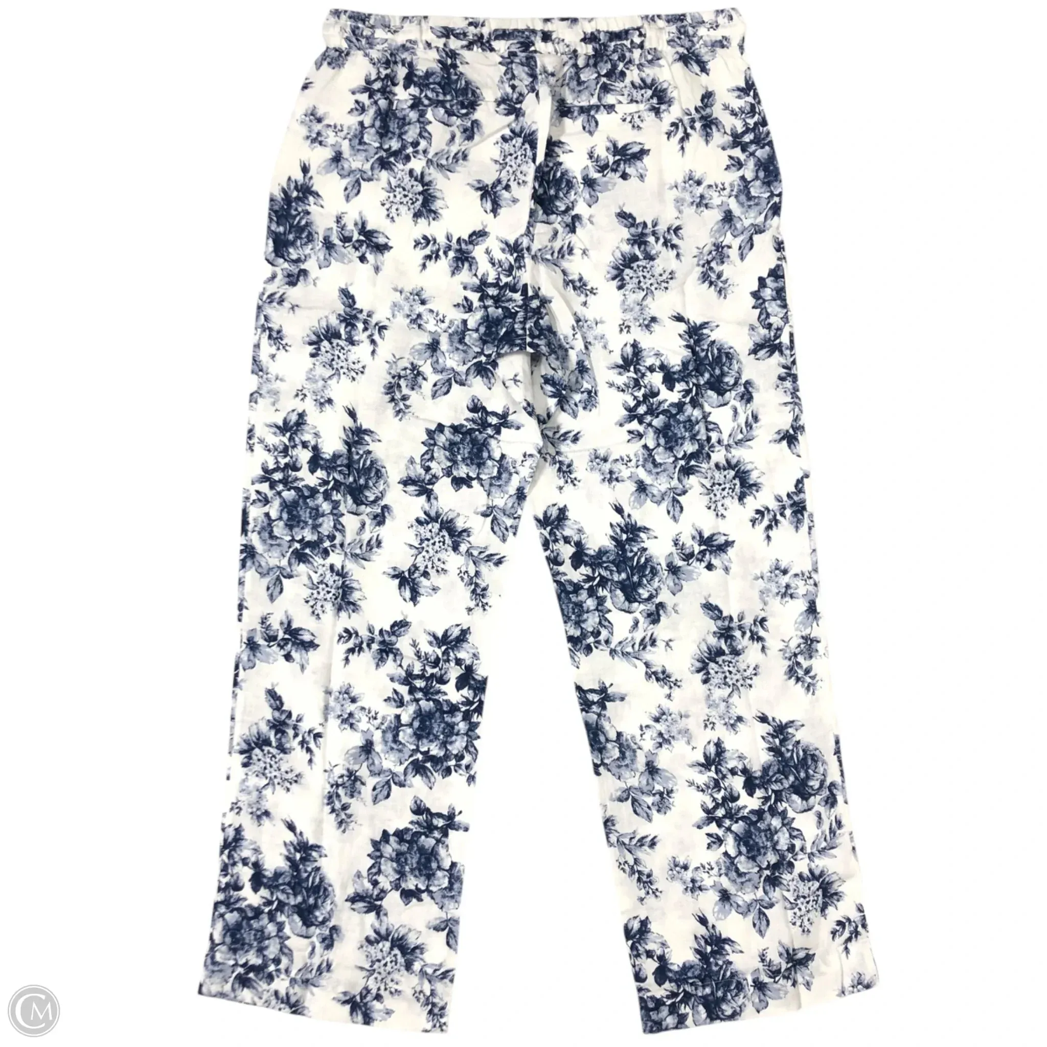 Pants Linen By Charter Club In Blue & White, Size: L