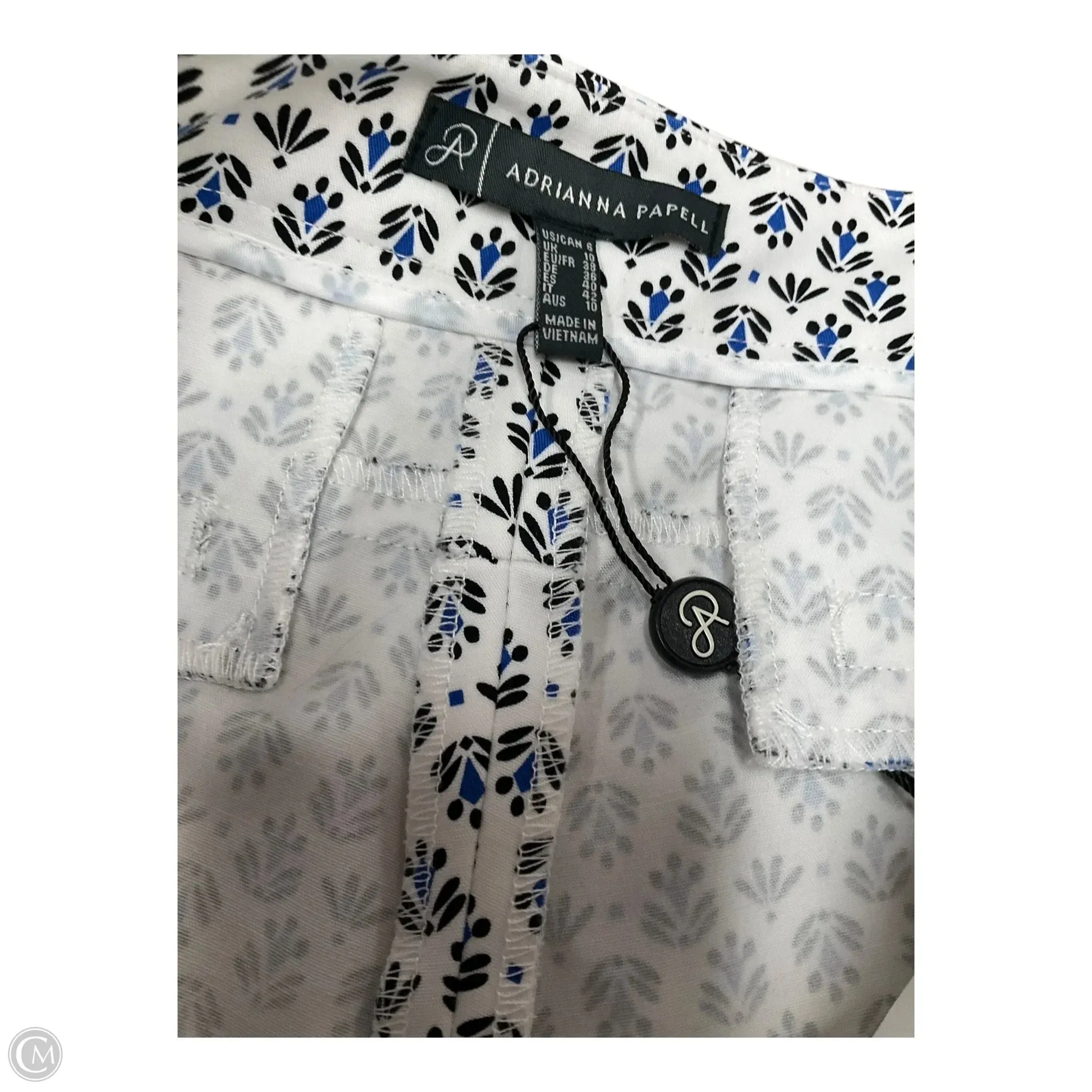 Pants Other By Adrianna Papell In Black & Blue, Size: 6