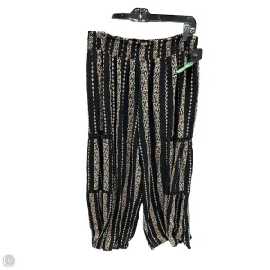 Pants Wide Leg By Angie In Black & Tan, Size: 12