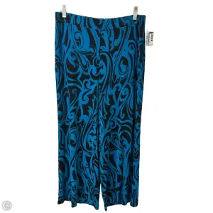 Pants Wide Leg By Chicos In Black & Blue, Size: 8