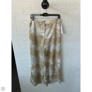Pants Wide Leg By Clothes Mentor In Tan & White, Size: 8