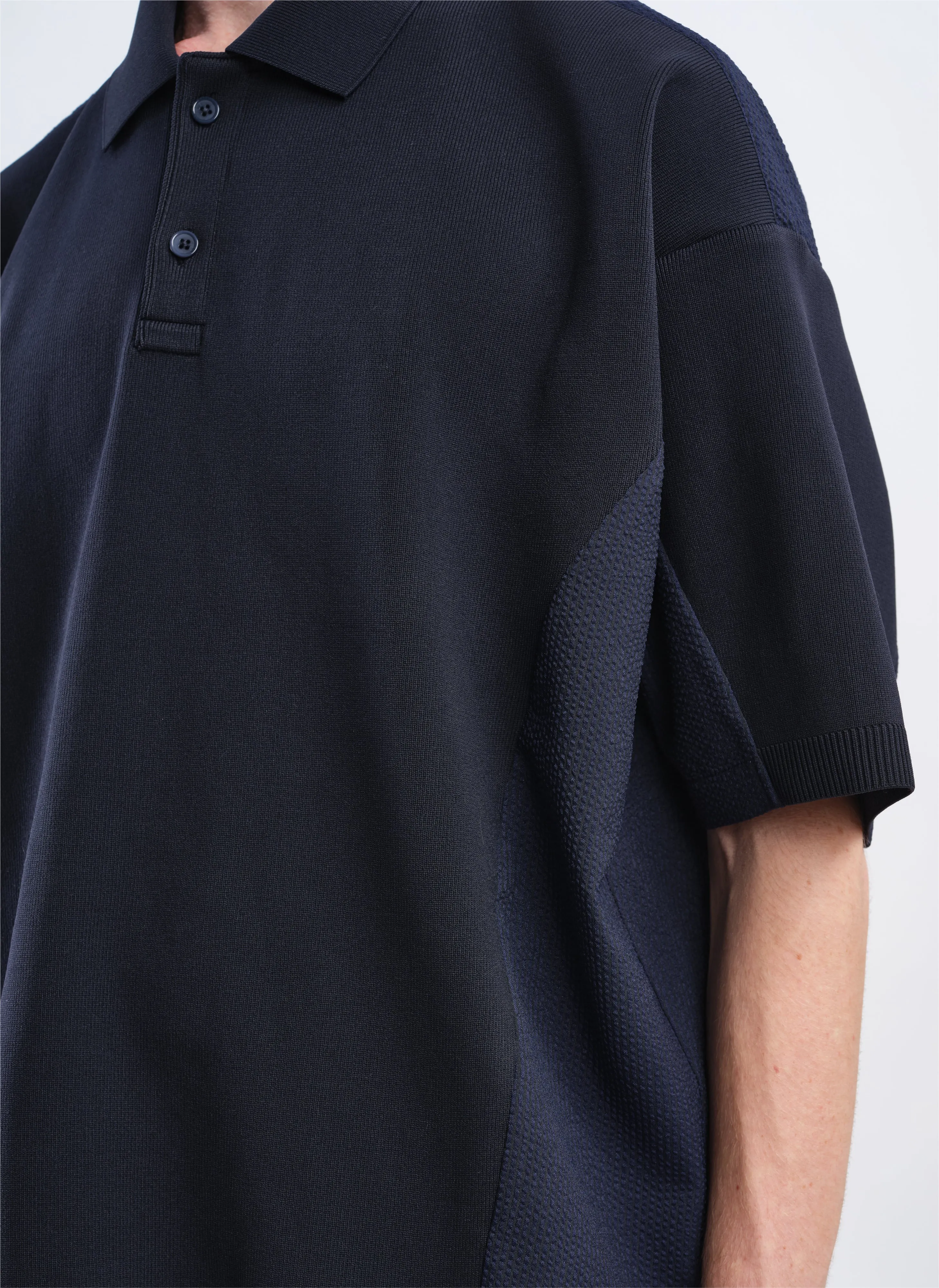 Polyester Business Knit Blocking Polo