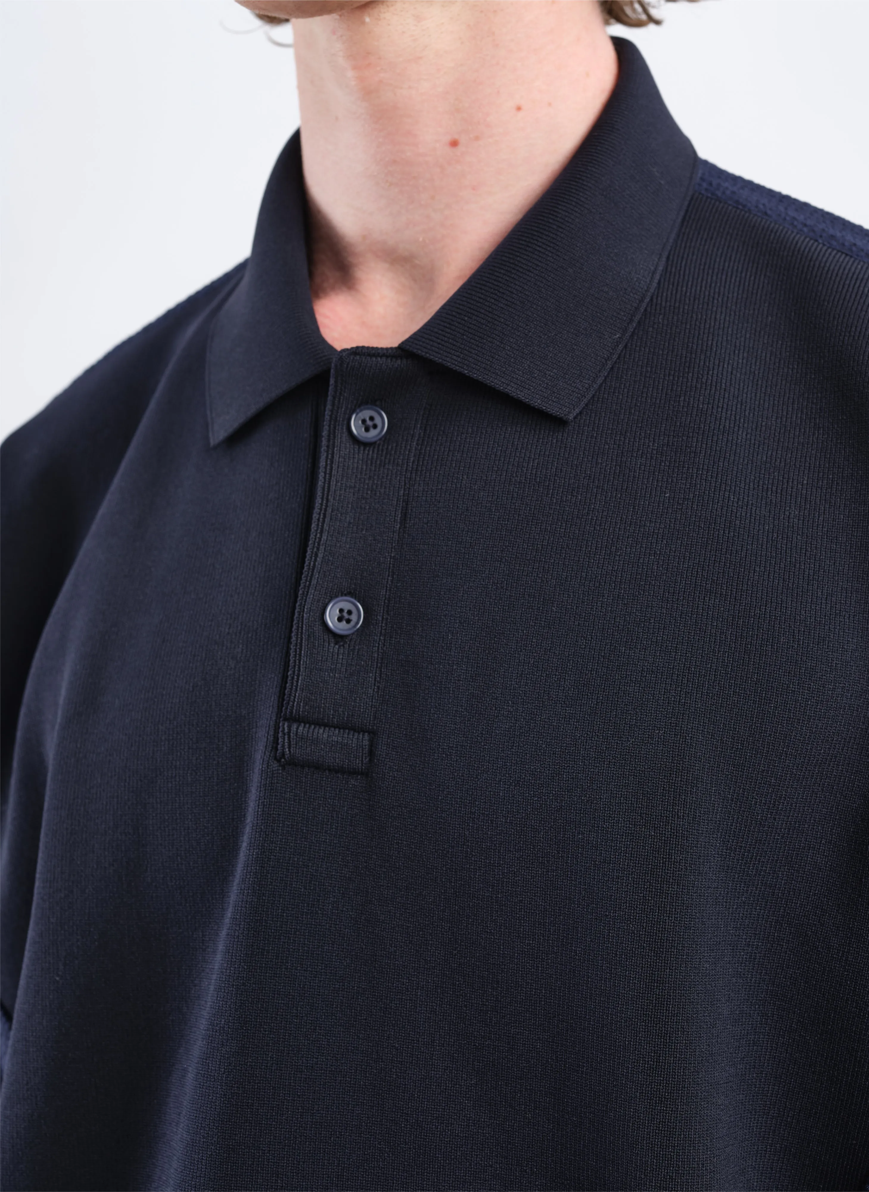 Polyester Business Knit Blocking Polo
