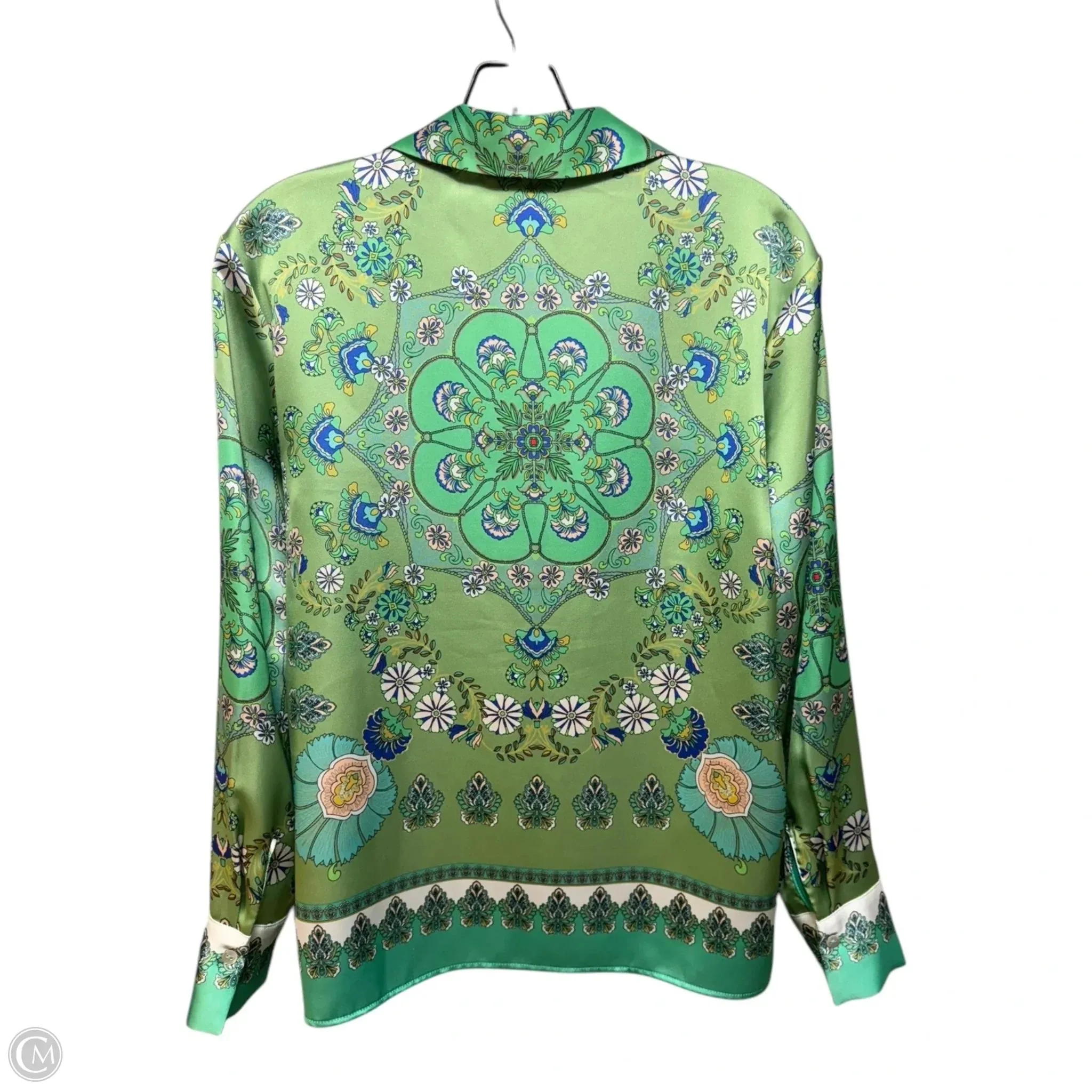 Scarf Top Long Sleeve By Rachel Zoe In Green, Size: S