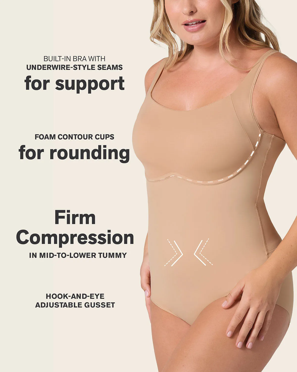 Scoop Back Wireless Classic Sculpting Bodysuit