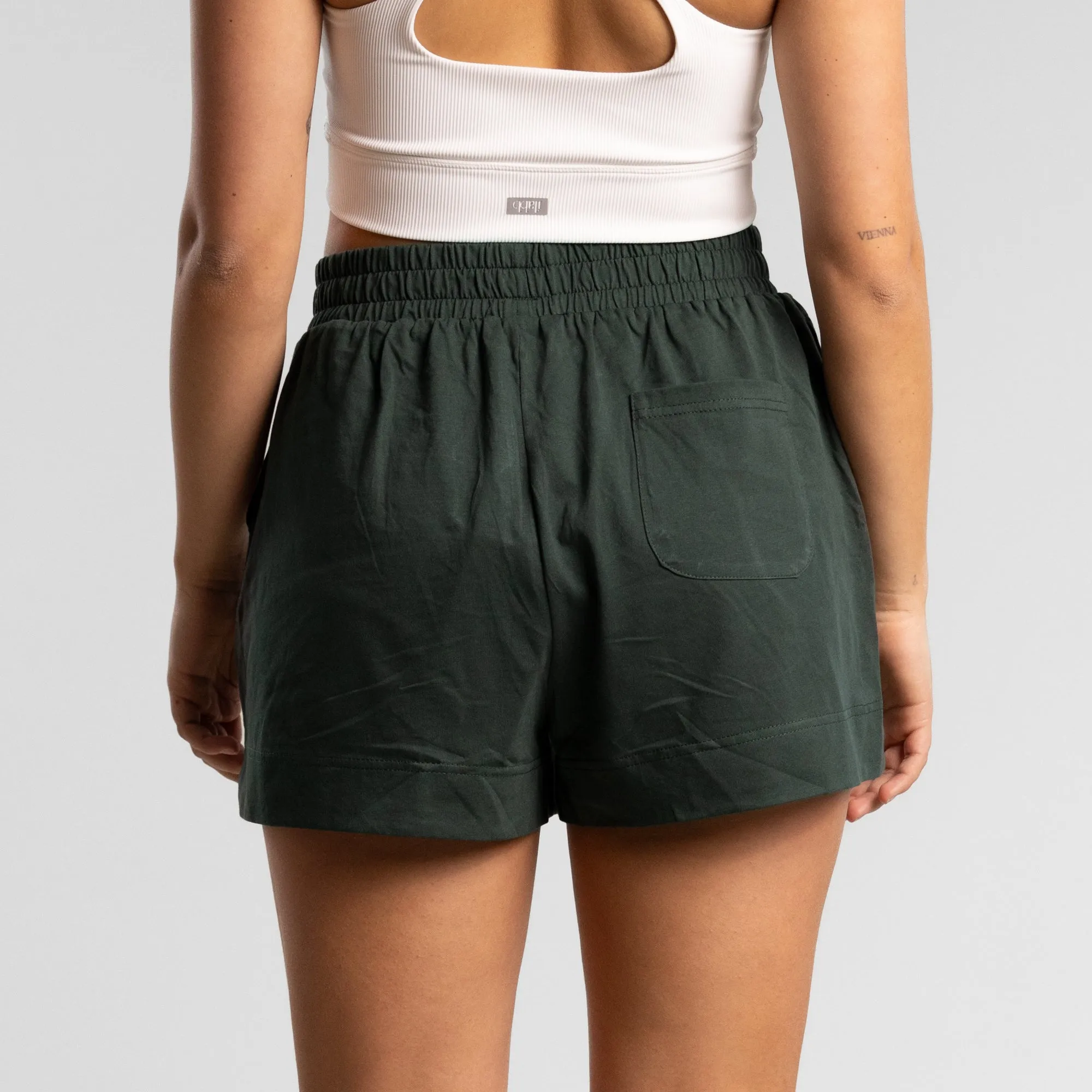 Script Box Short Women's MILITARY