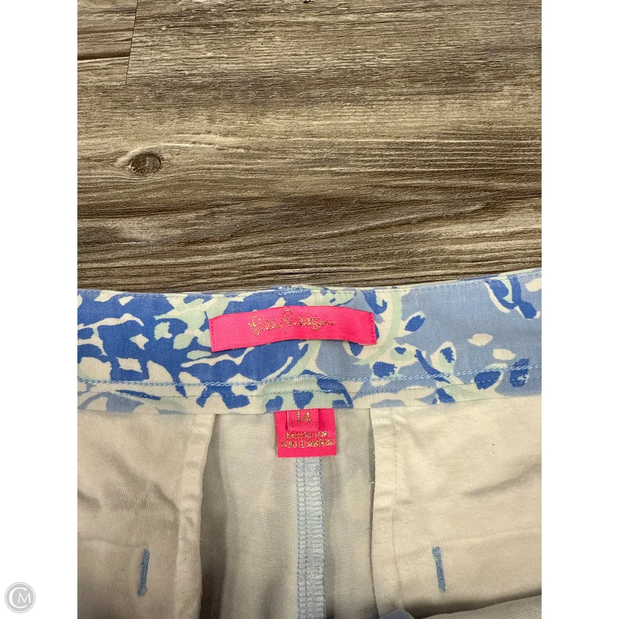 Shorts By Lilly Pulitzer In Blue & White, Size: 14