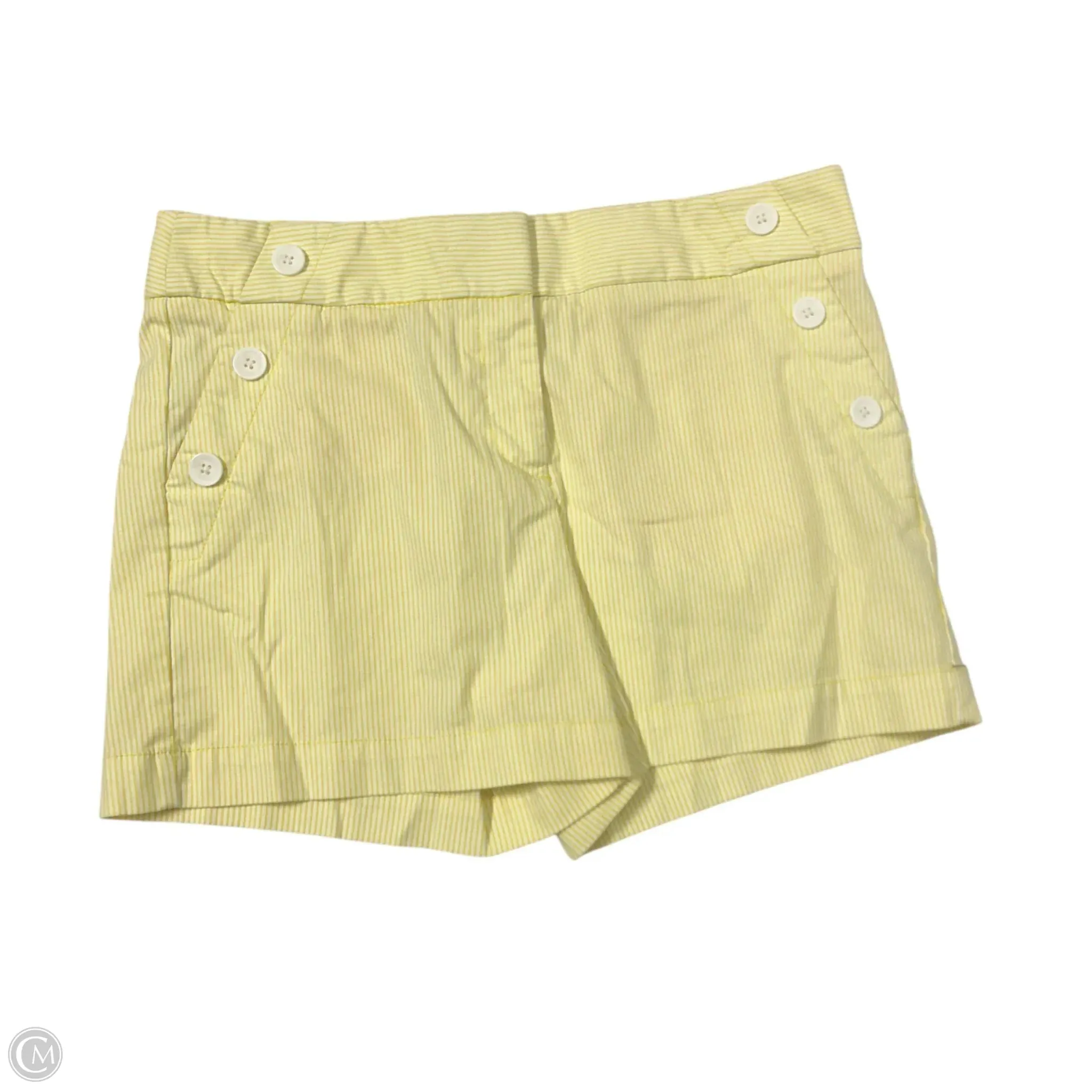 Shorts By Loft In White & Yellow, Size: 10