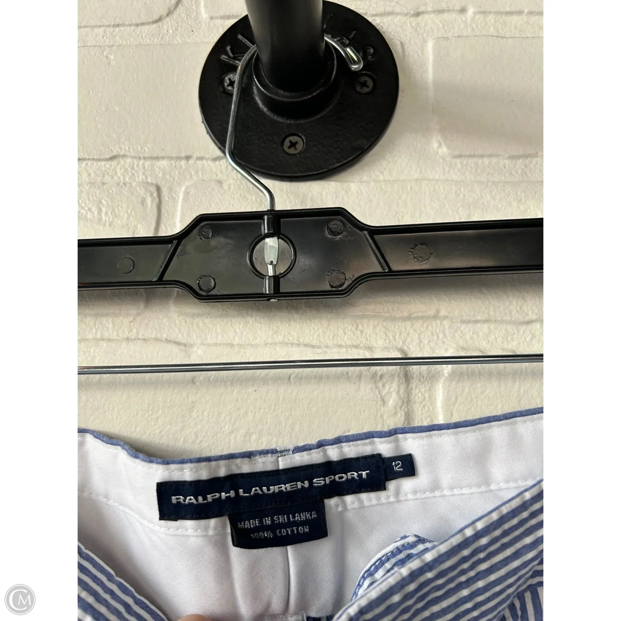 Shorts By Ralph Lauren In Blue & White, Size: 12