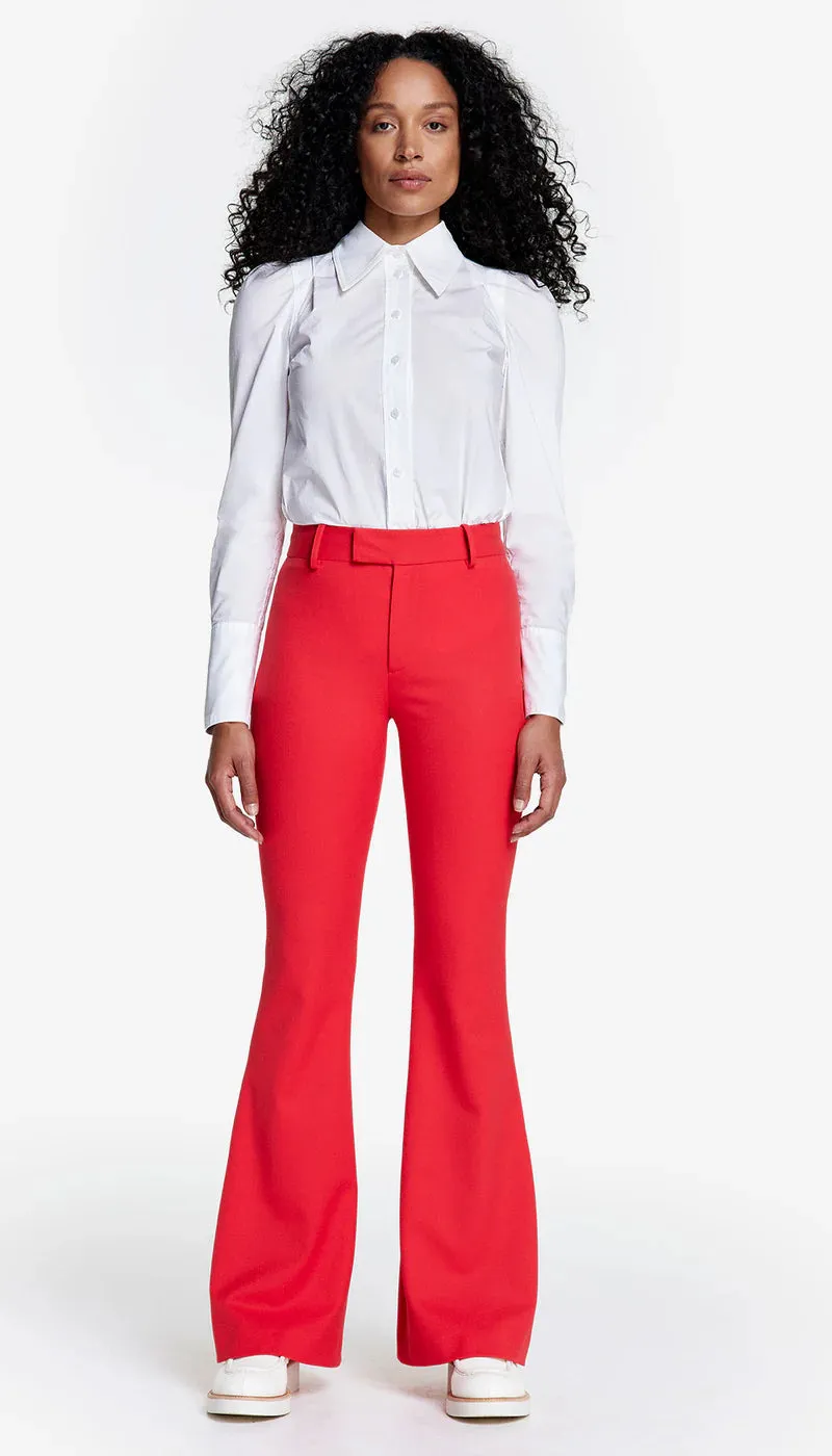 Sm009 Red Bootcut Pants