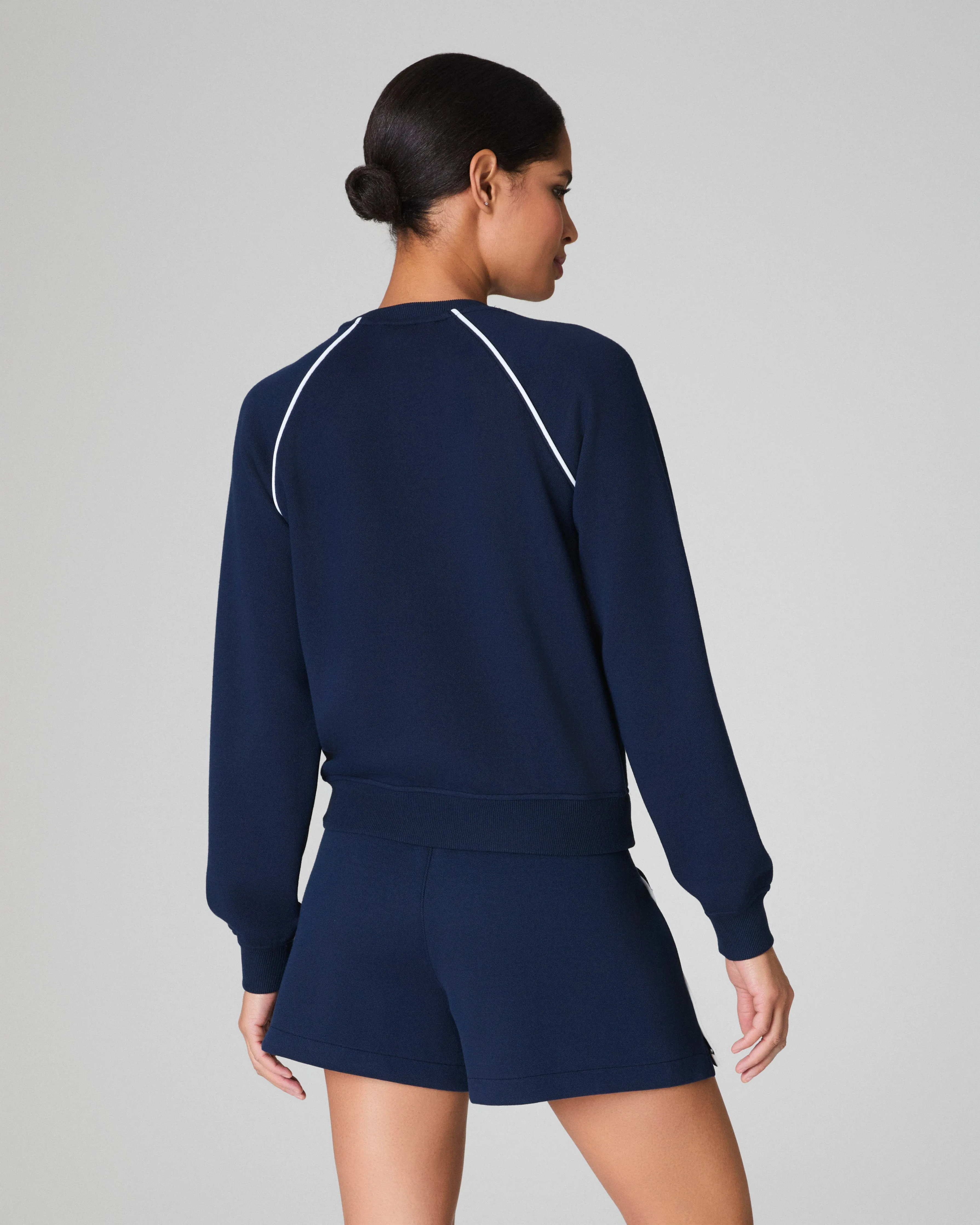 SPANX® AirEssentials Pique Long Sleeve Crewneck Top