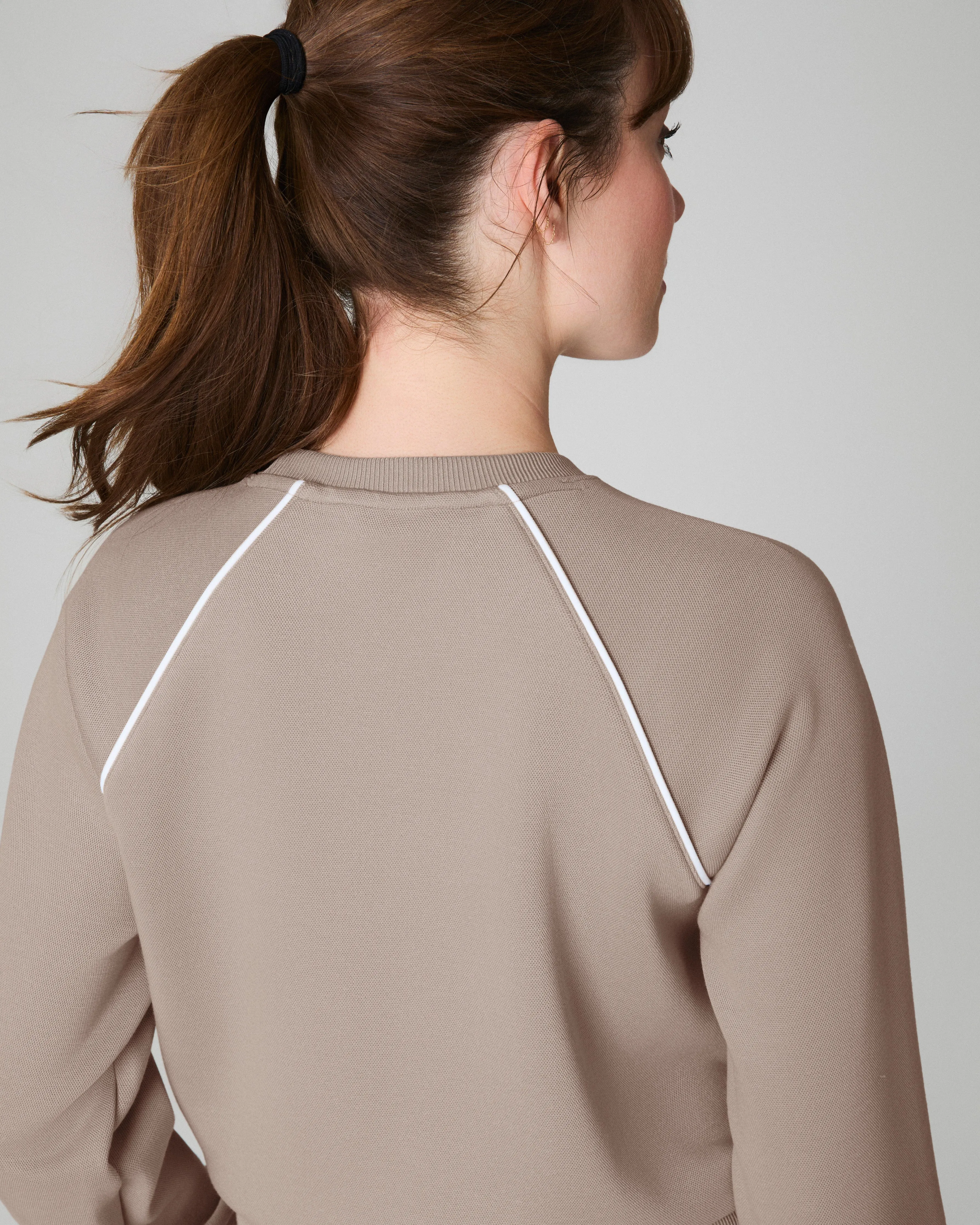 SPANX® AirEssentials Pique Long Sleeve Crewneck Top