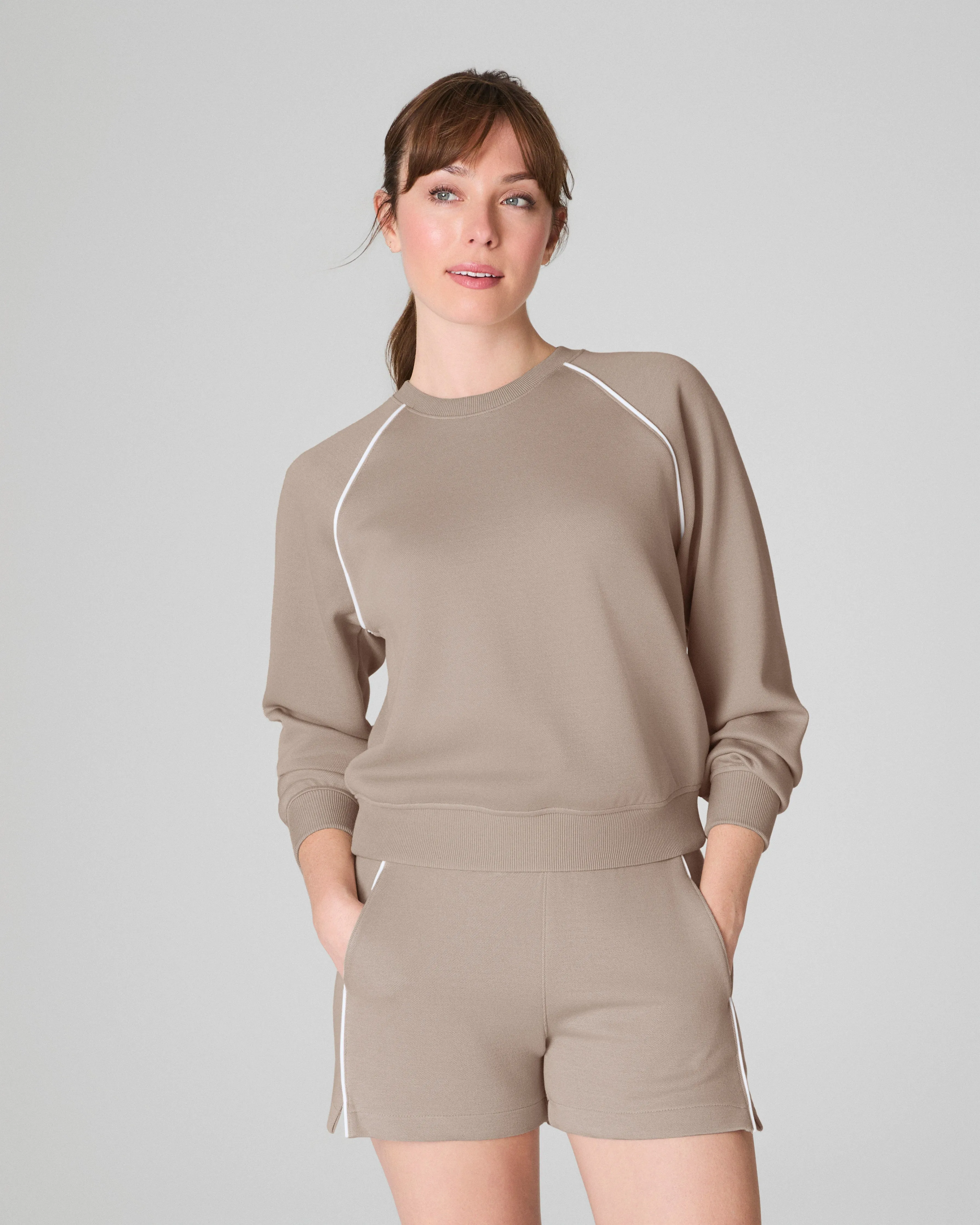 SPANX® AirEssentials Pique Long Sleeve Crewneck Top