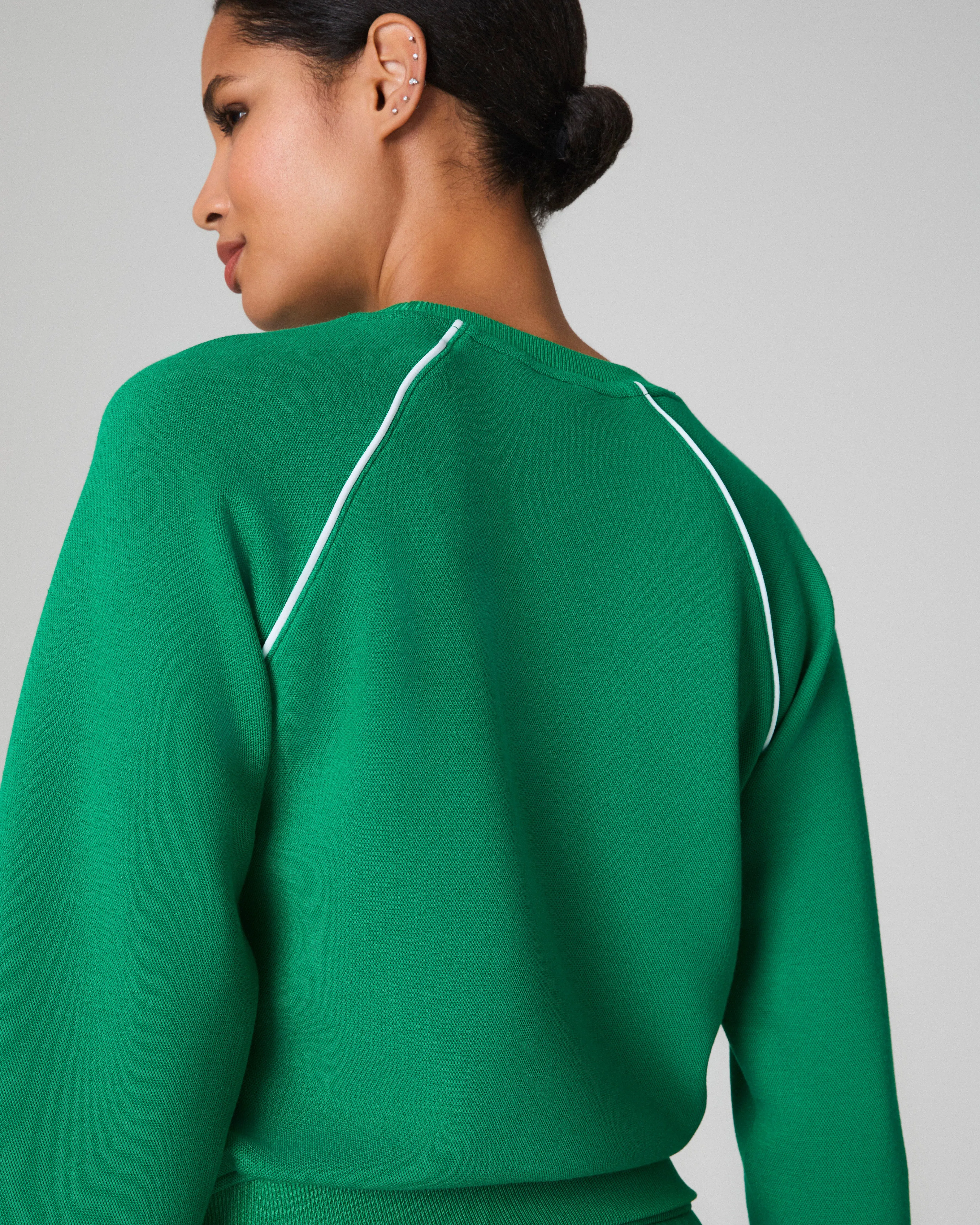 SPANX® AirEssentials Pique Long Sleeve Crewneck Top