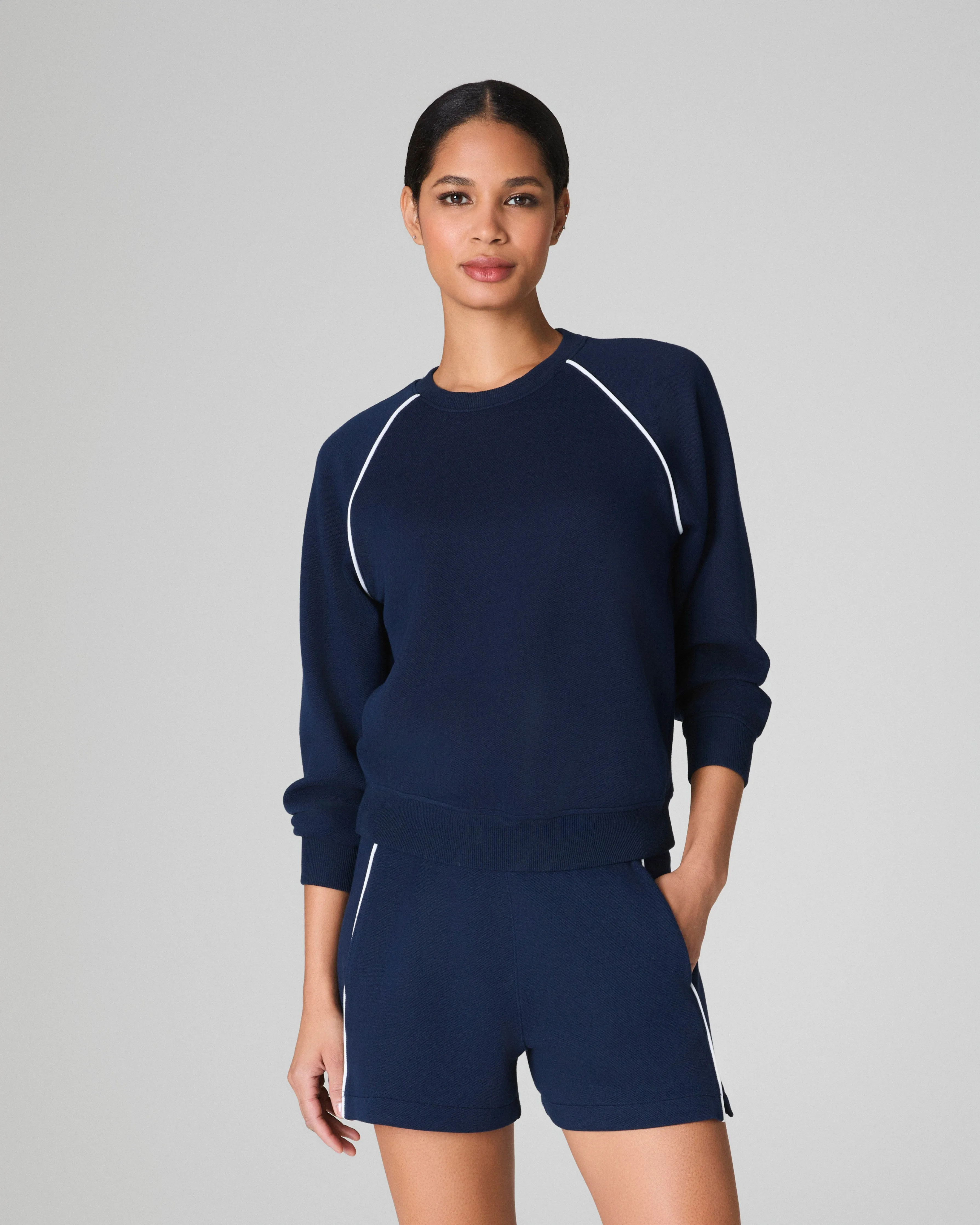 SPANX® AirEssentials Pique Long Sleeve Crewneck Top