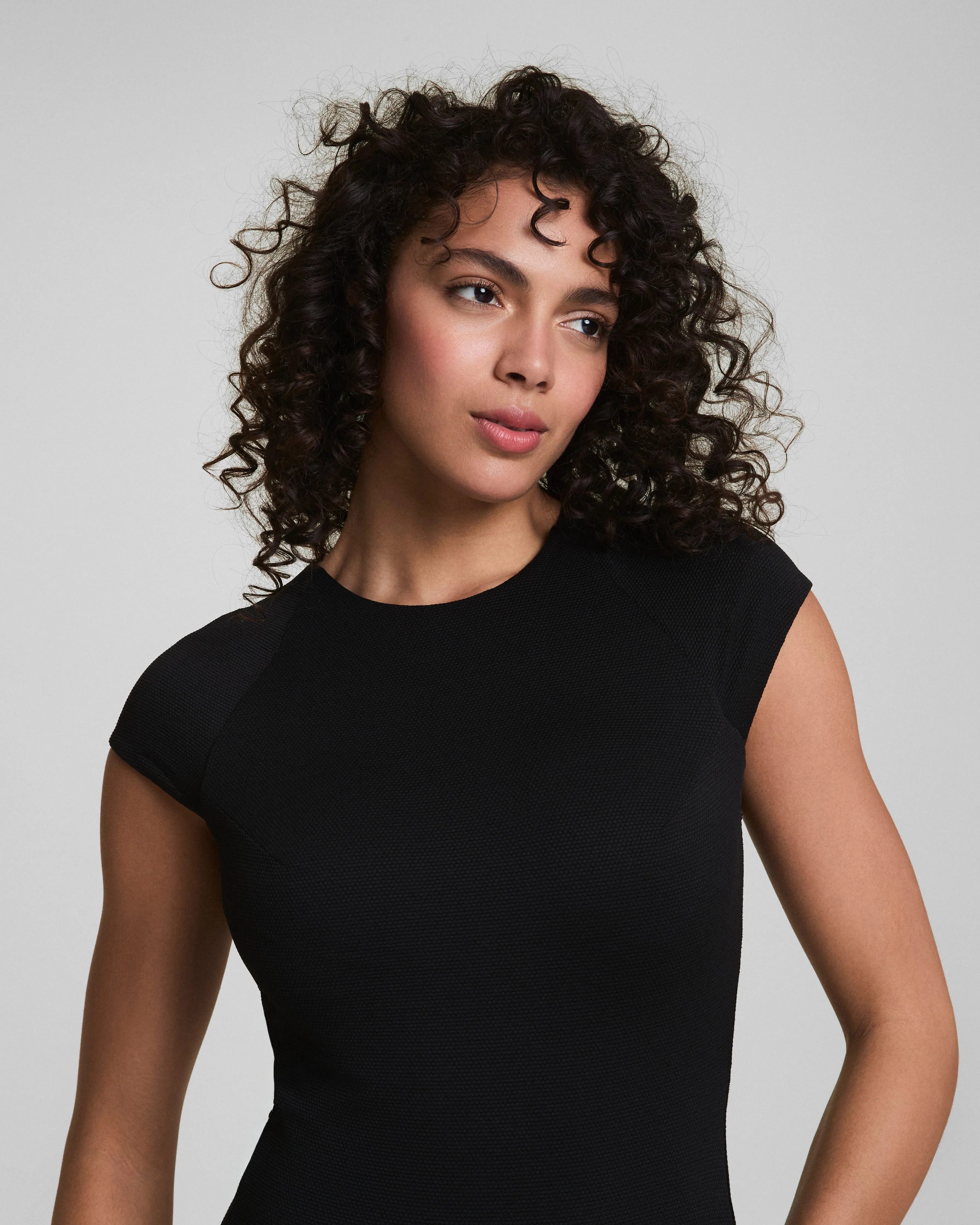 SPANXshape™ Swim Pique High Neck Short Sleeve One-Piece