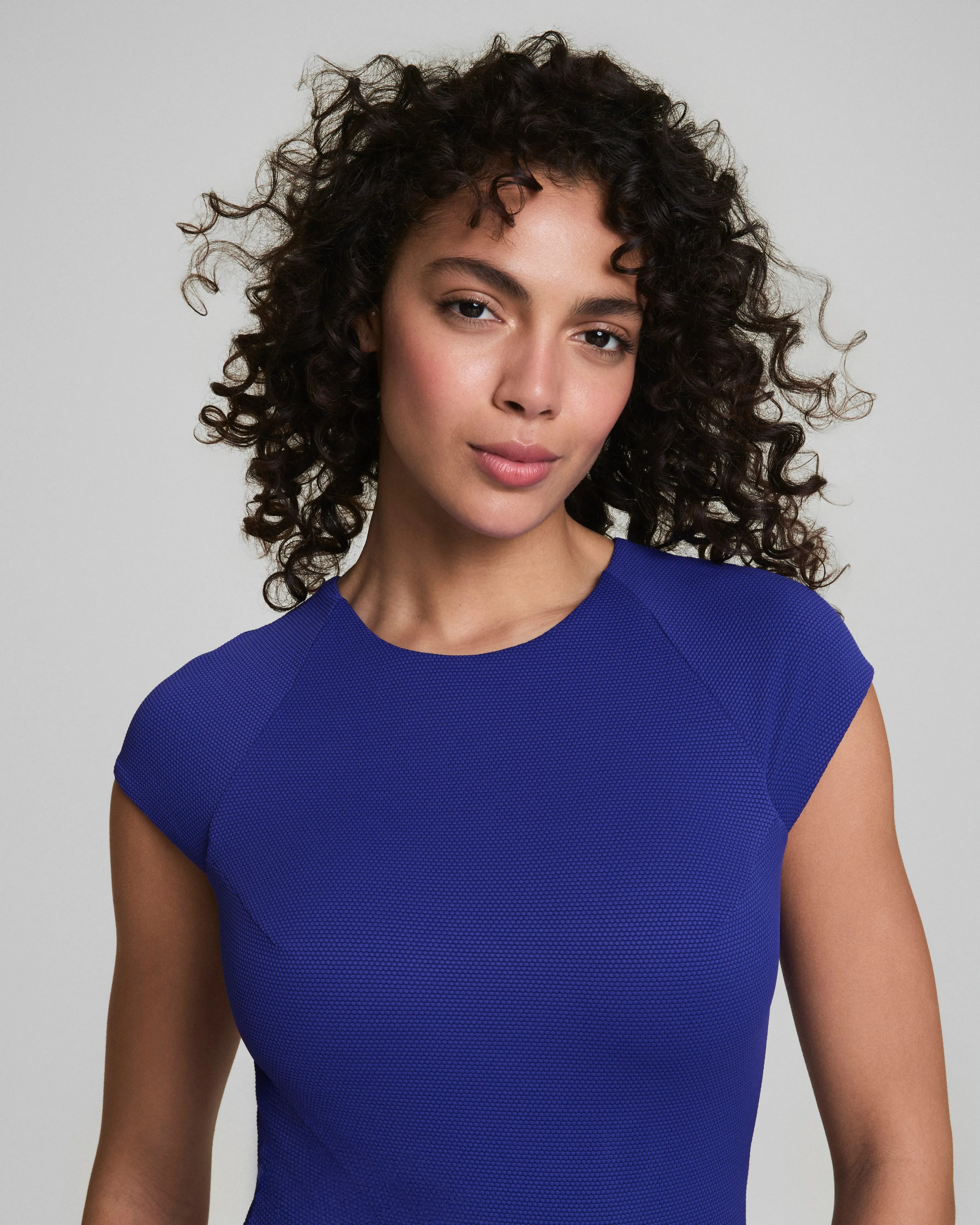 SPANXshape™ Swim Pique High Neck Short Sleeve One-Piece