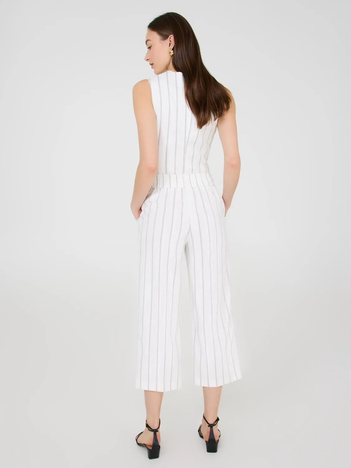 Striped Gaucho Pants