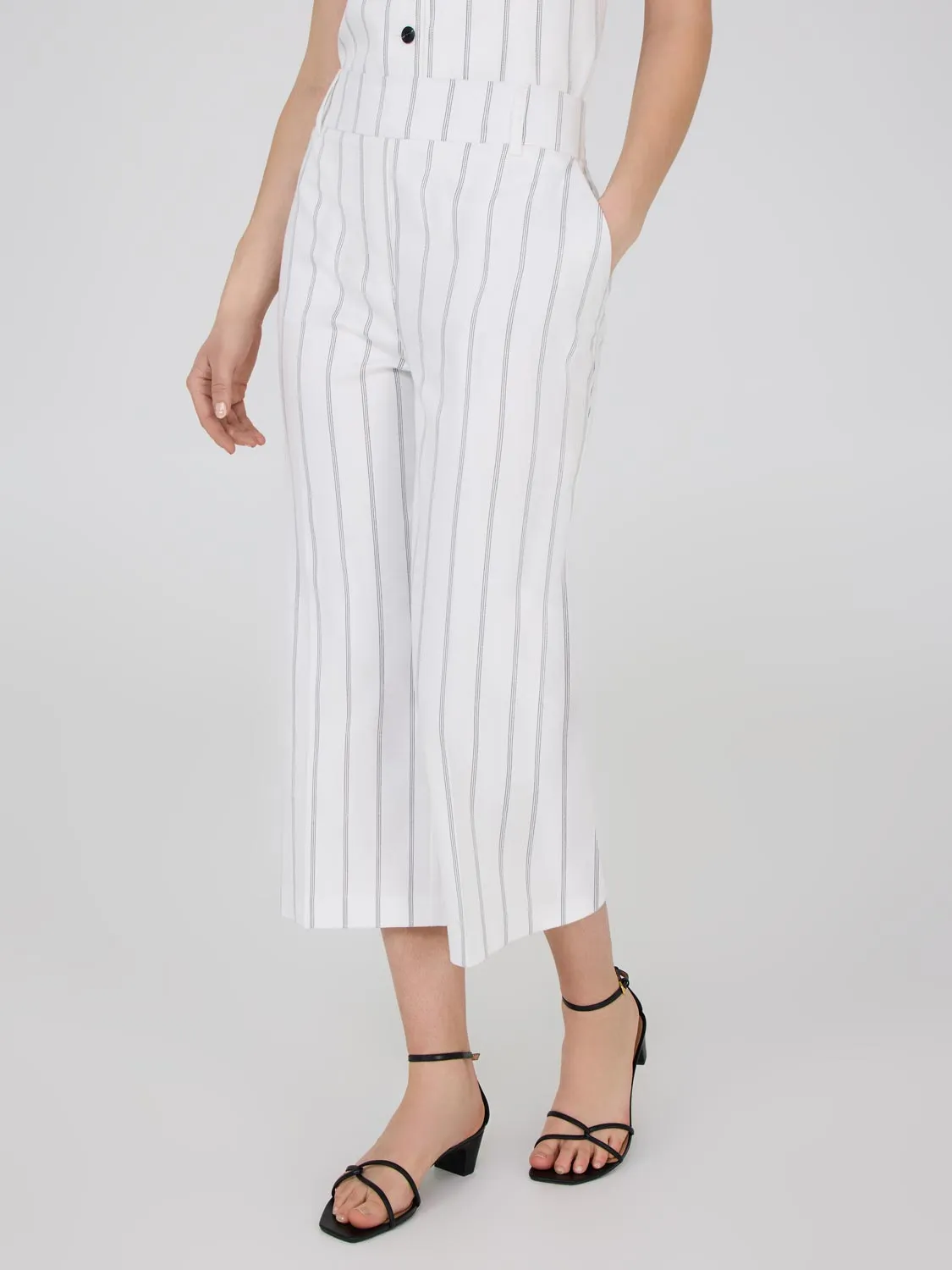 Striped Gaucho Pants