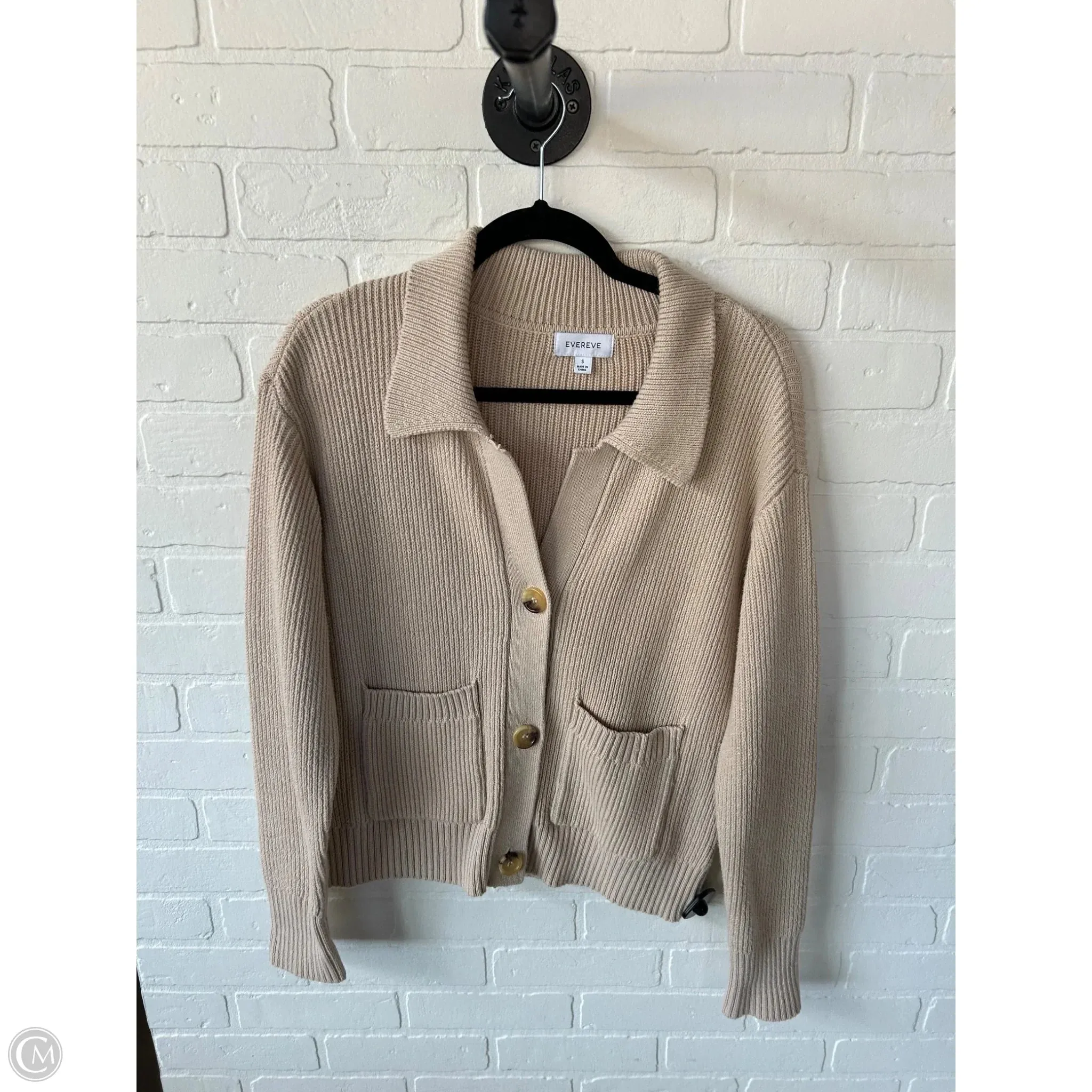 Sweater Cardigan By Evereve In Tan, Size: S
