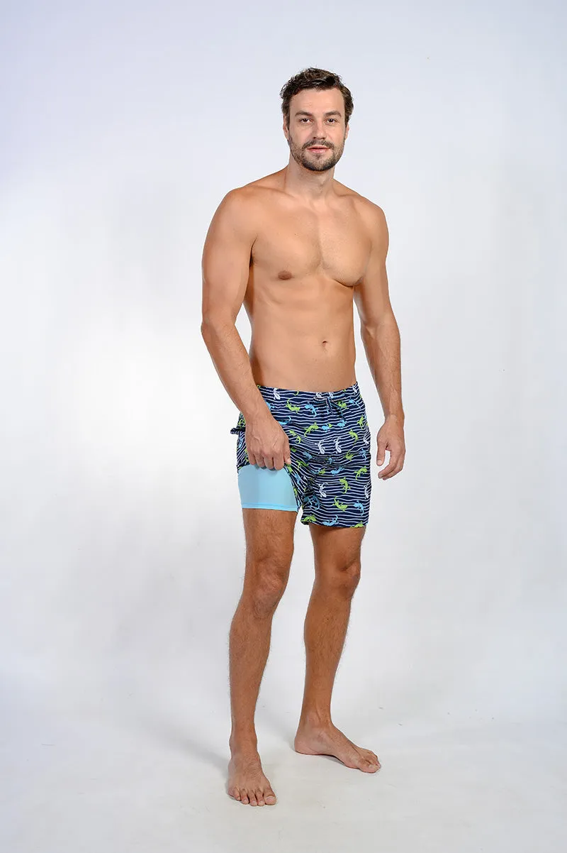 Swim Shorts With Boxer Men