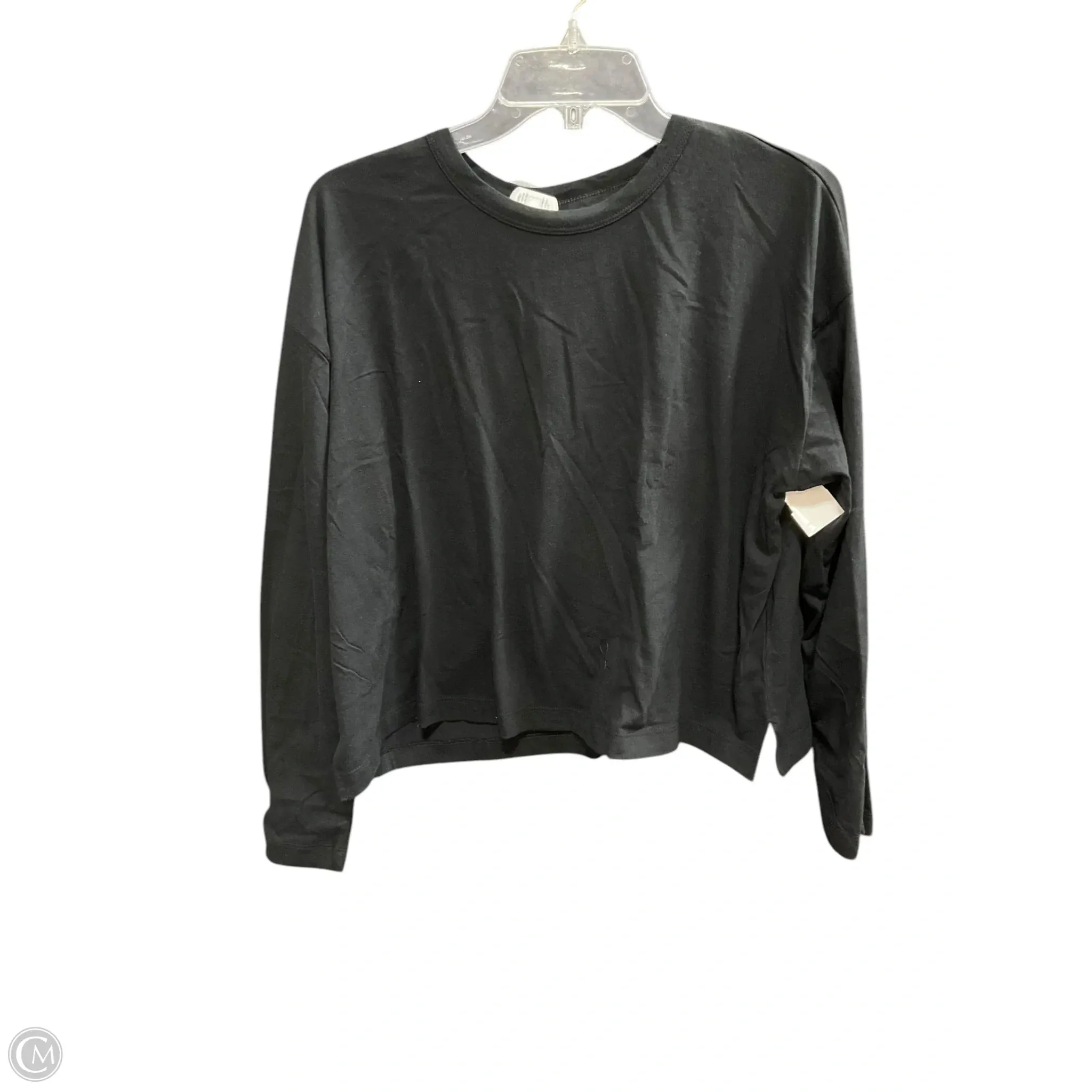 Top Long Sleeve Basic By Gap In Black, Size: M
