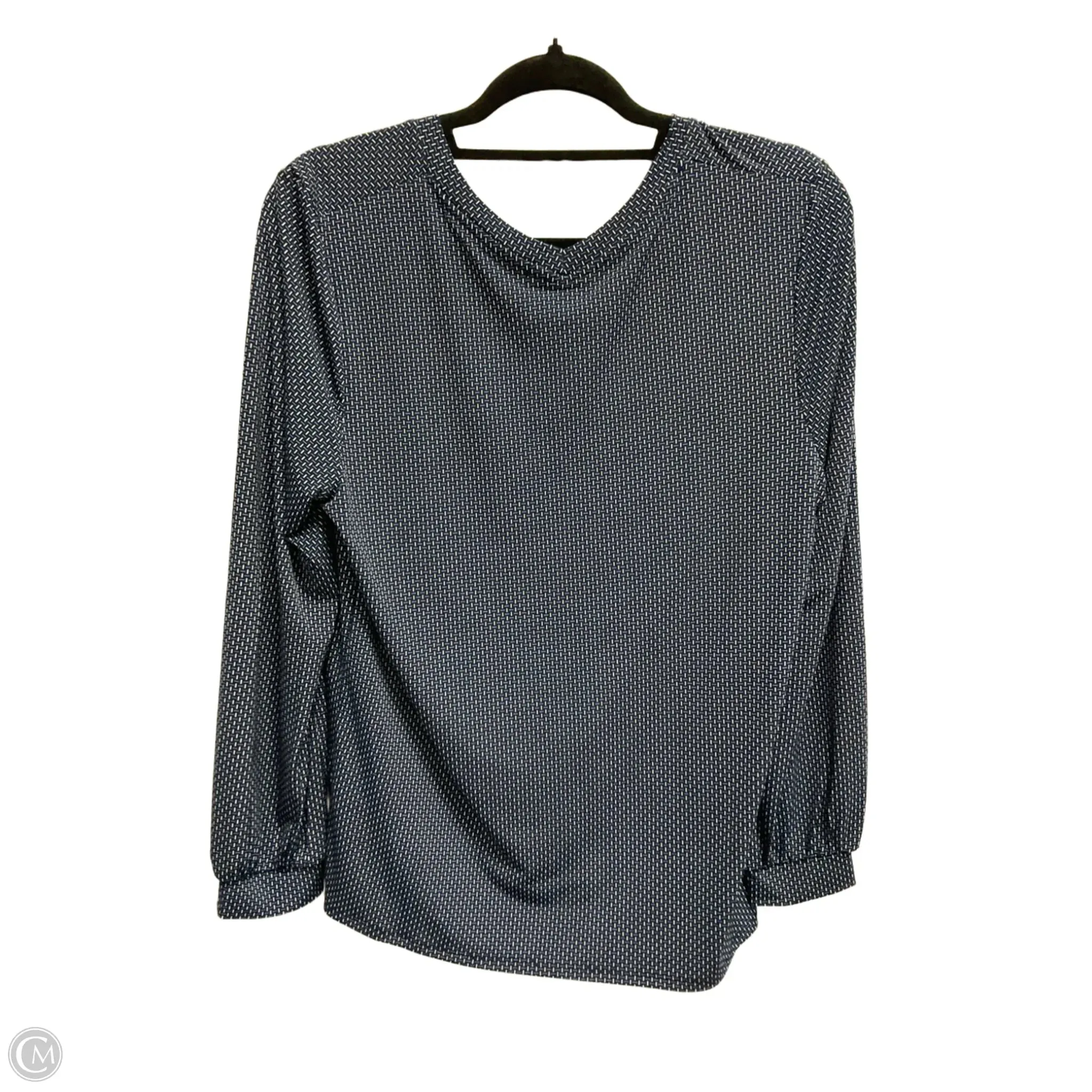 Top Long Sleeve By Banana Republic In Geometric Pattern, Size: M