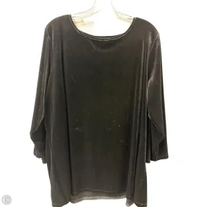 Top Long Sleeve By Cable And Gauge In Black, Size: 2x