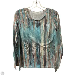 Top Long Sleeve By Clothes Mentor In Blue & Grey, Size: L